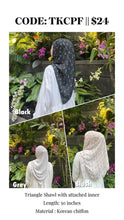 Load image into Gallery viewer, Triangle Korean Chiffon Shawl - Pinterest Floral