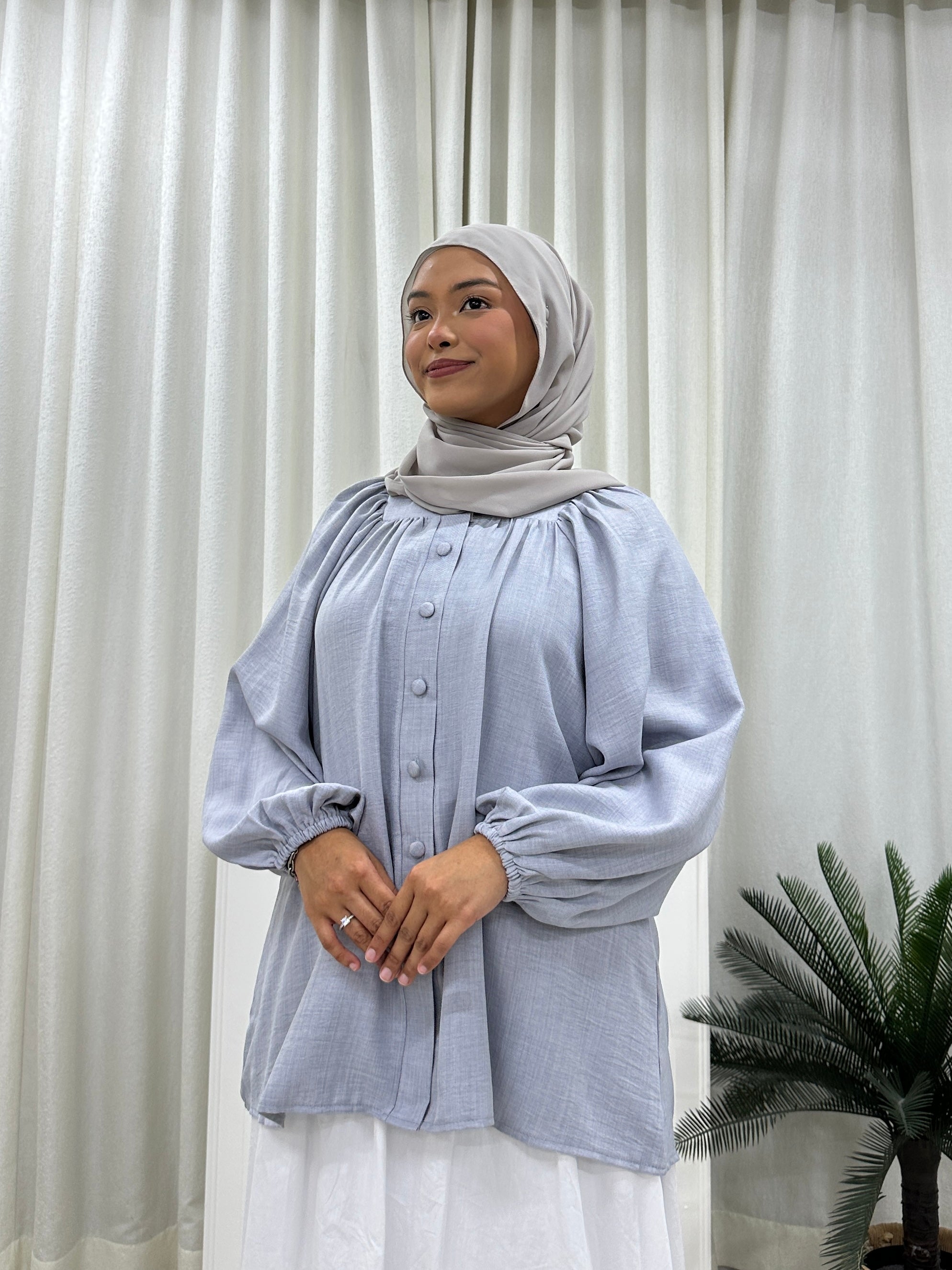 Thea Buttondown Plain Top