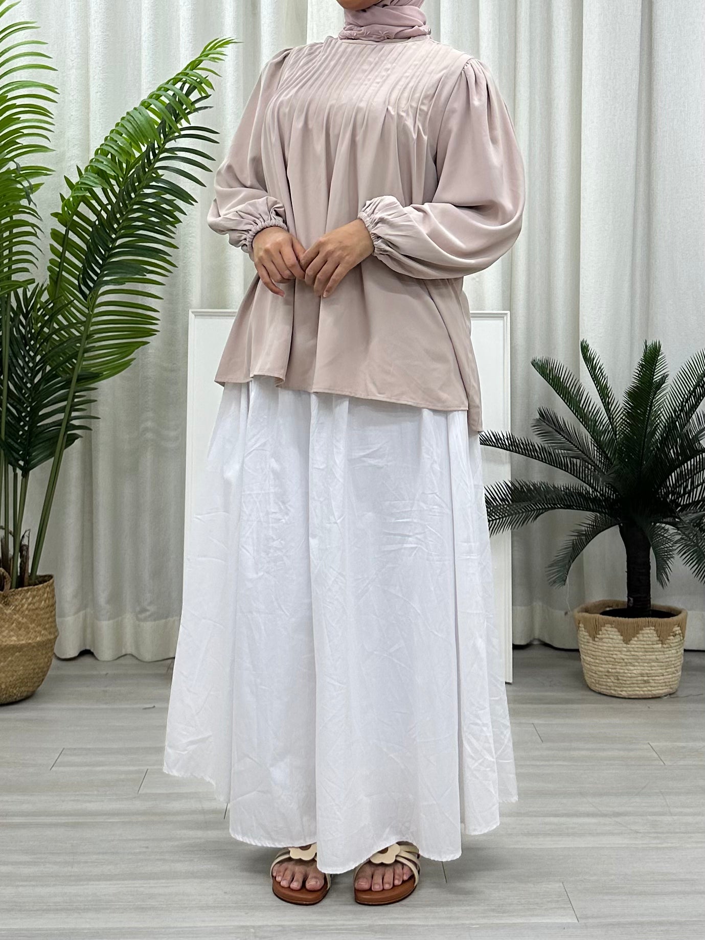 Rina Pleats Polyester Top Soft