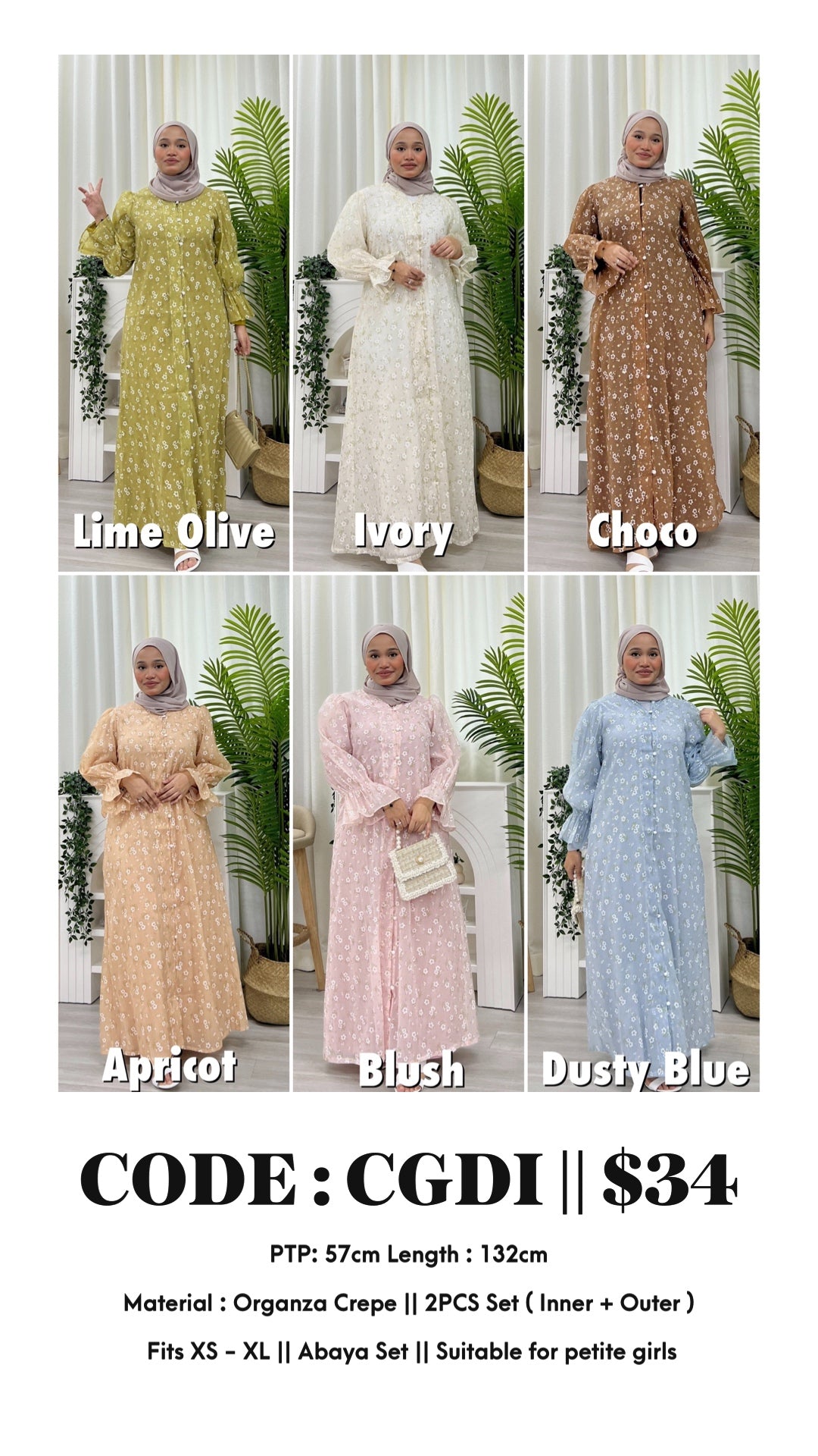 Celeste Garden Dresss w/ inner