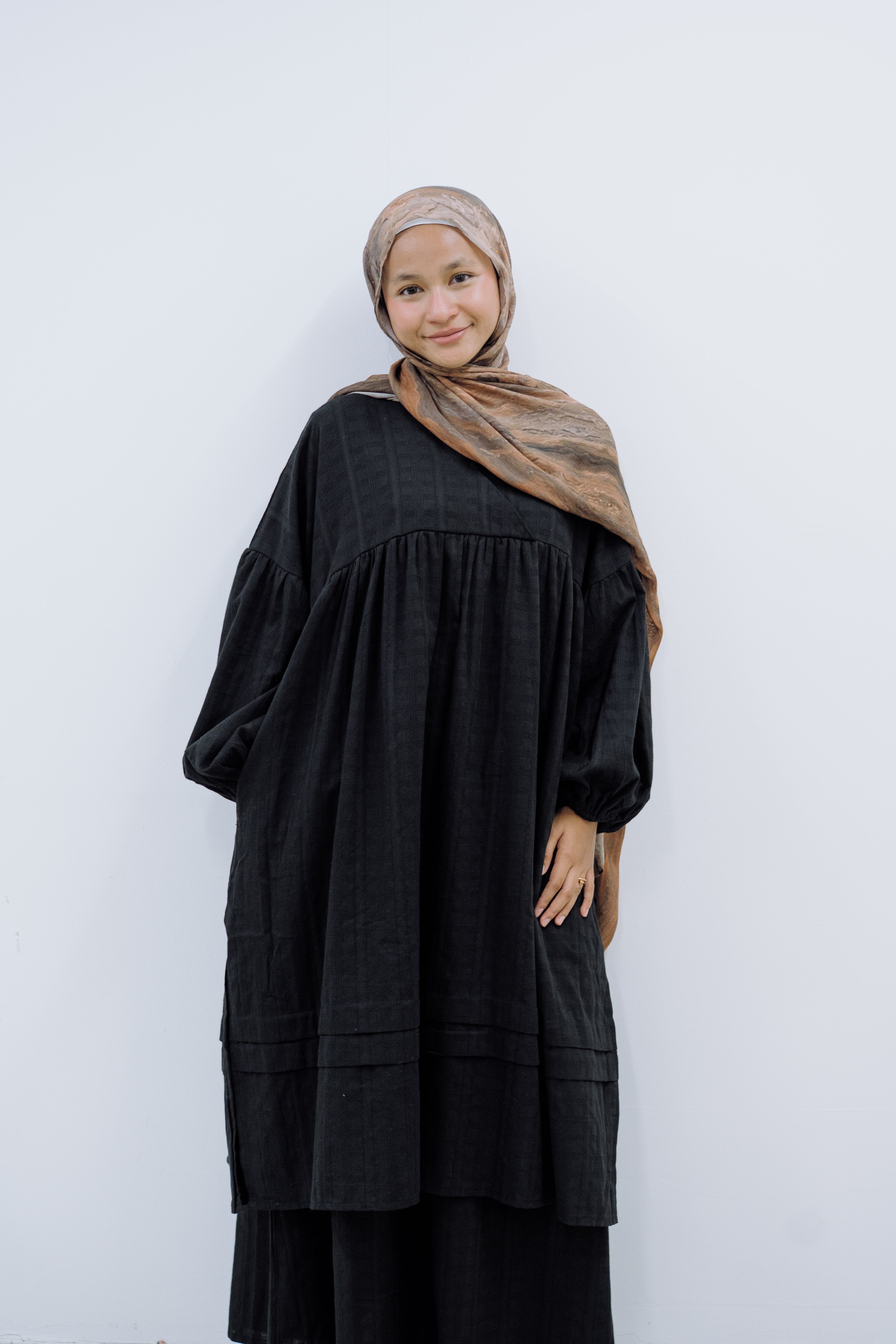 Kimora Skirt Set - Mono Plaid