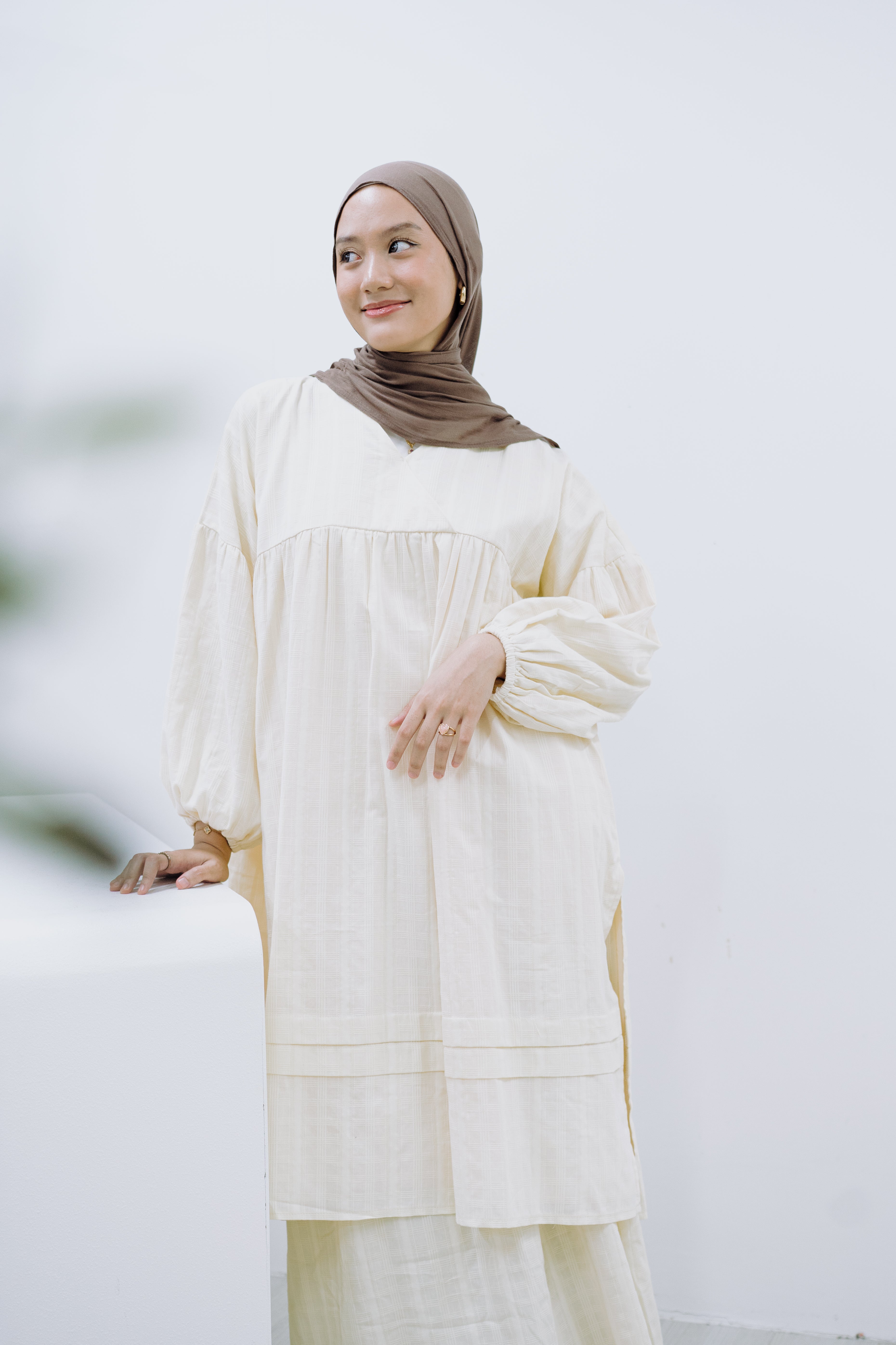 Kimora Skirt Set - Mono Plaid