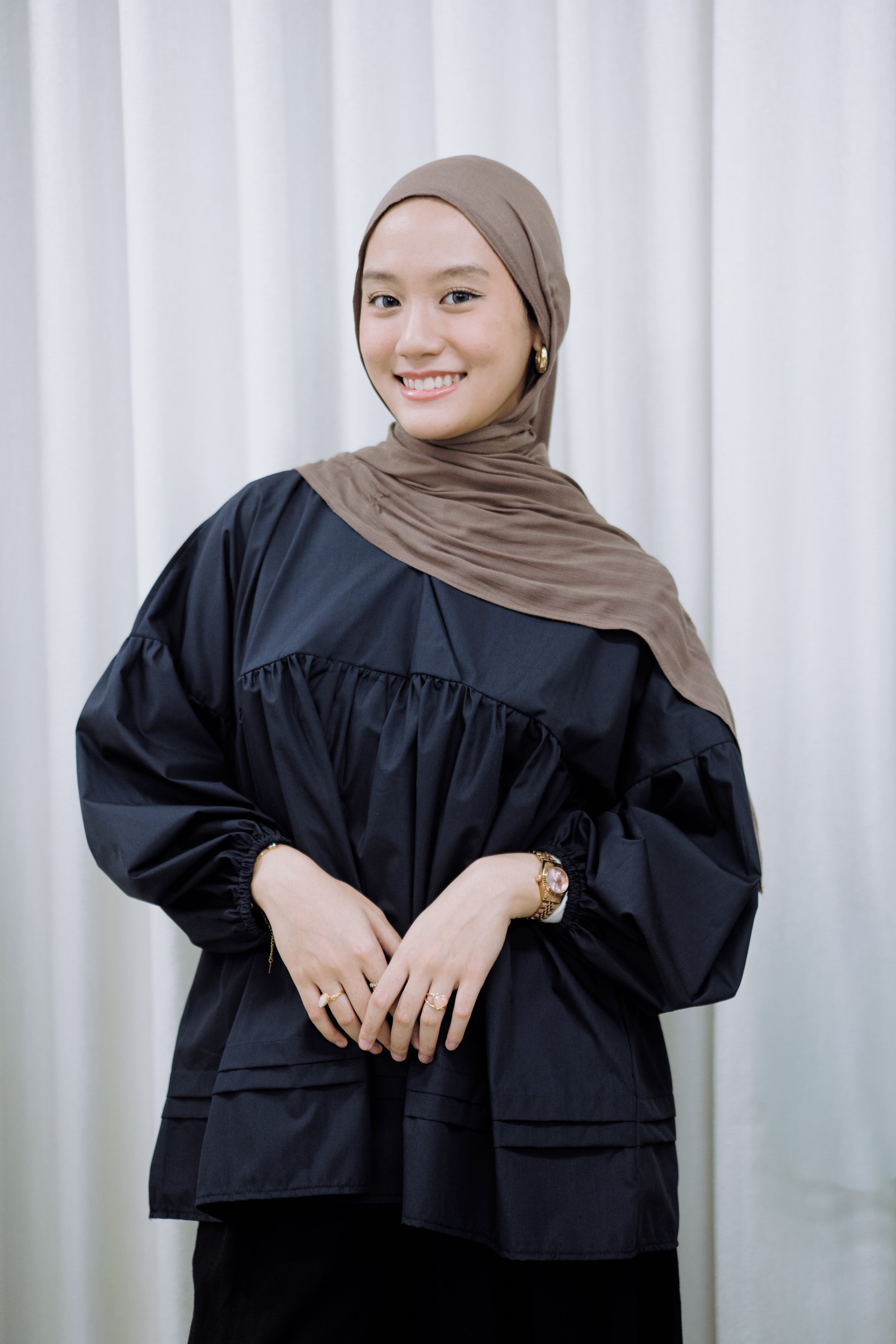 Plain Kimora Pleated Top HV Label