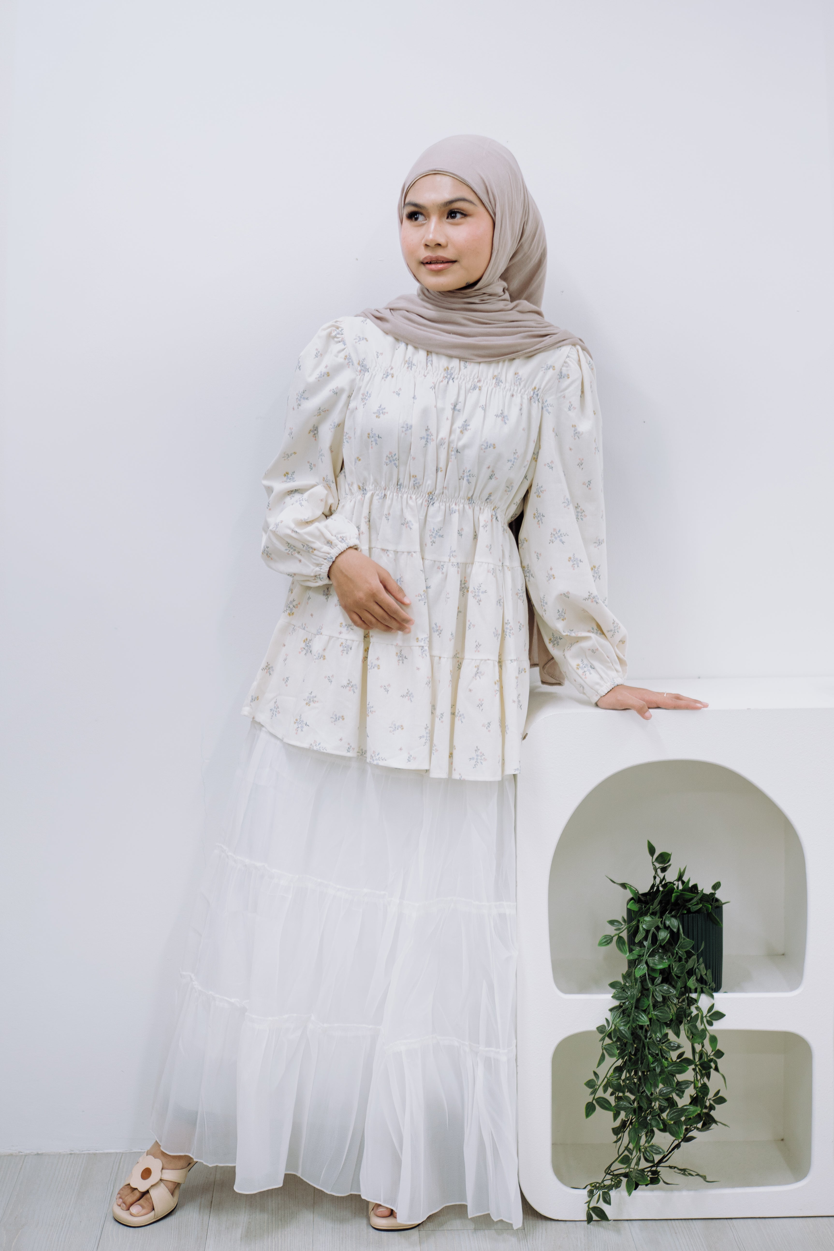 Freya Printed Ruched Top