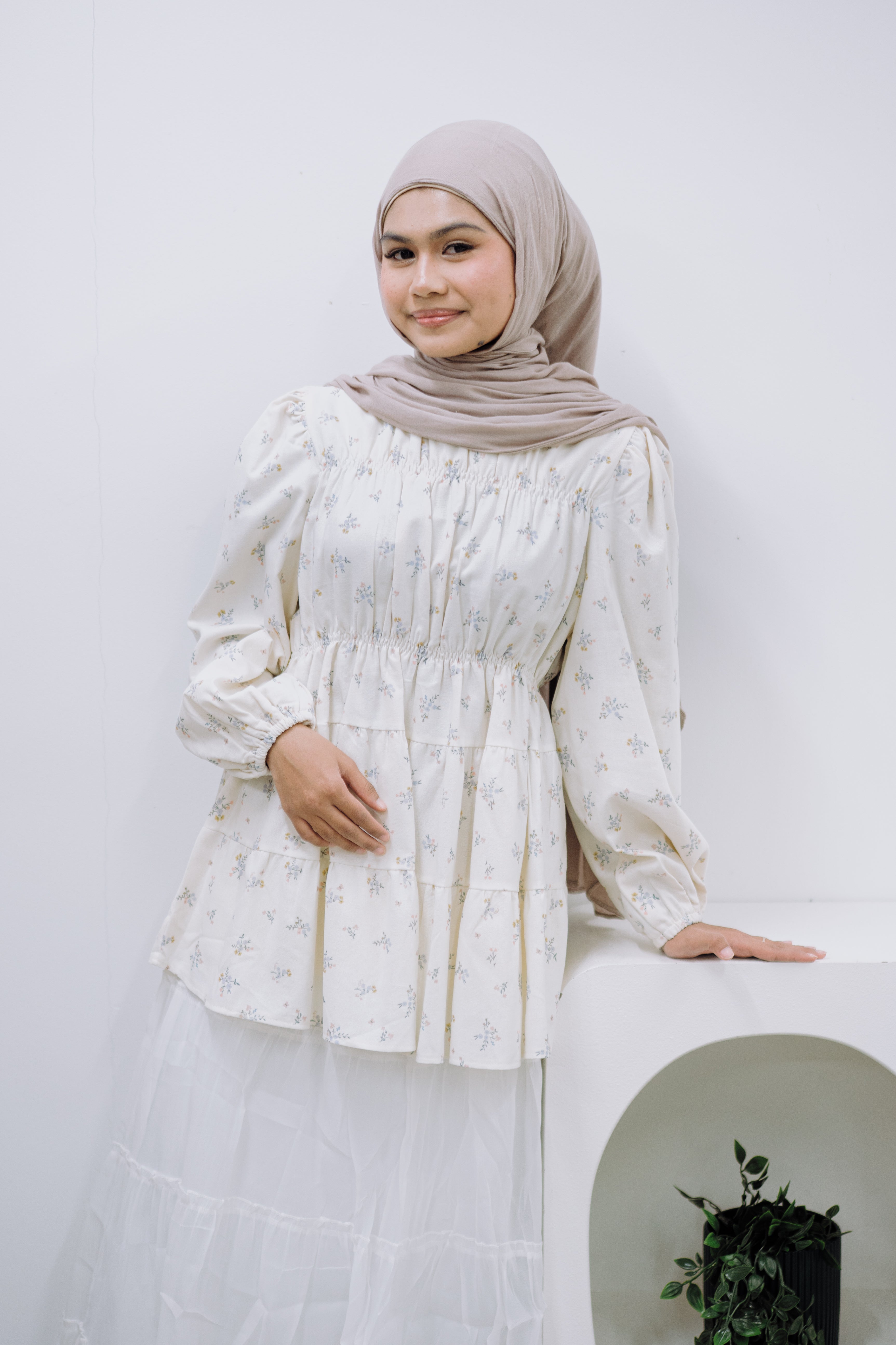 Freya Printed Ruched Top