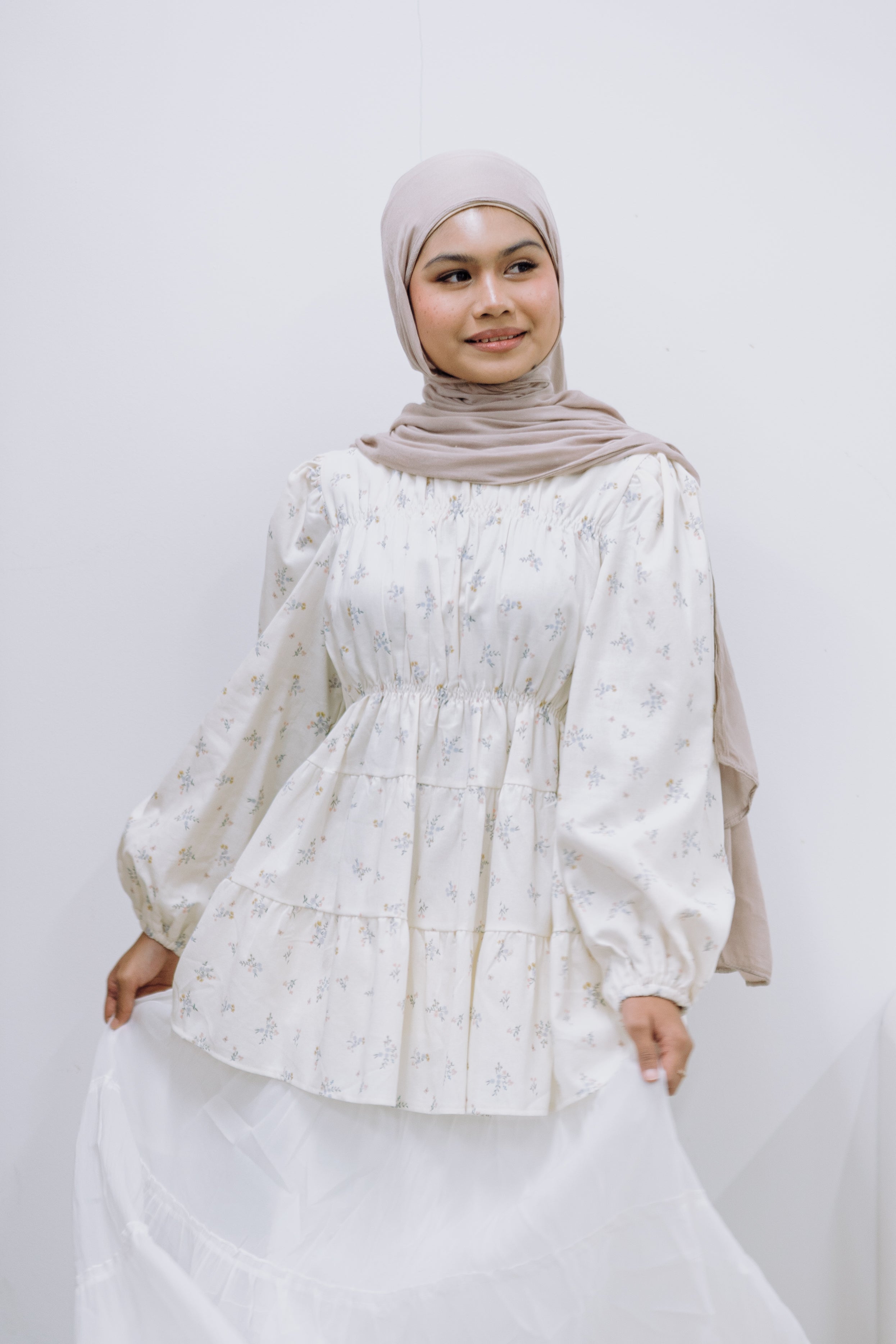 Freya Printed Ruched Top