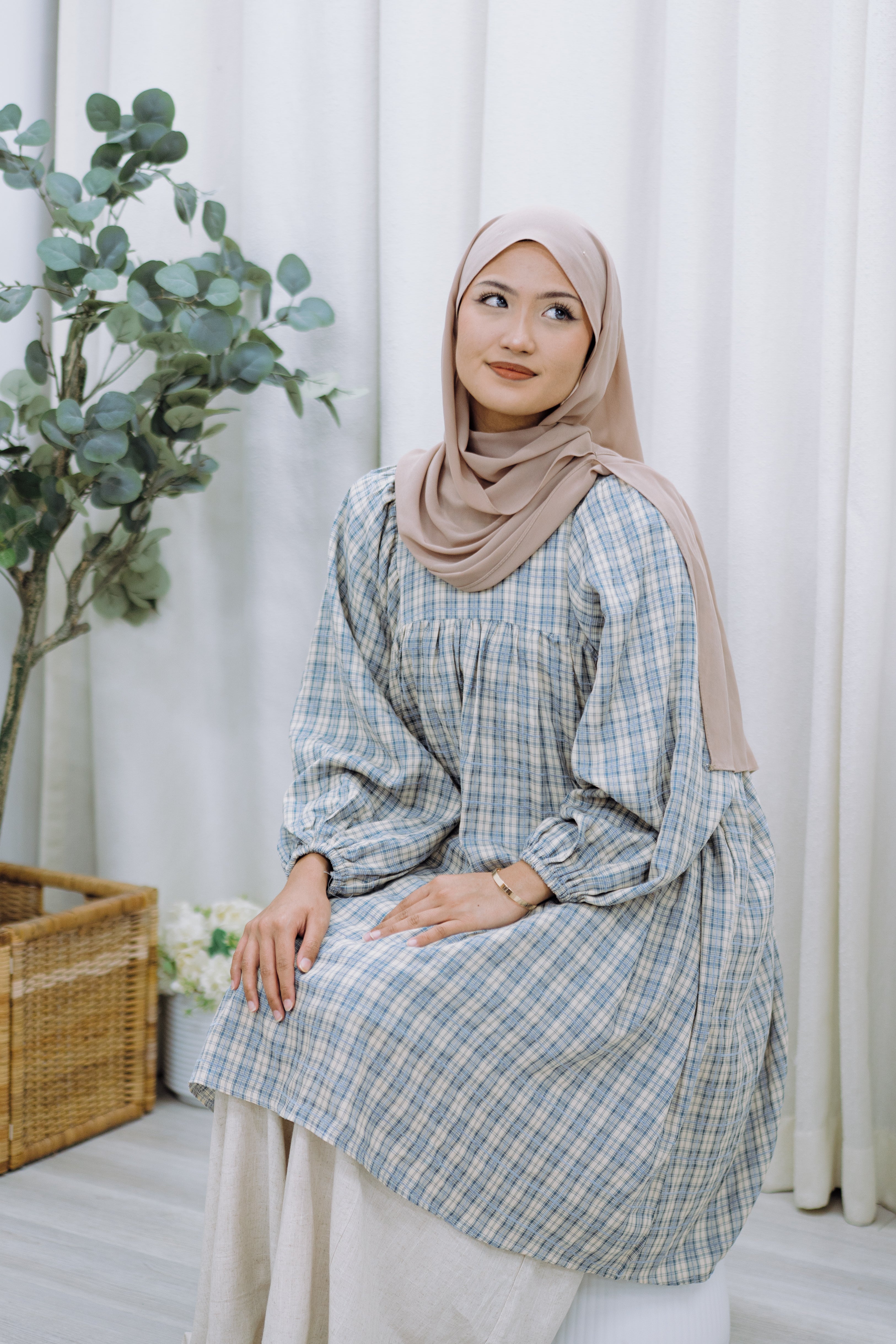 Babydoll Tunic - Check and Plaid