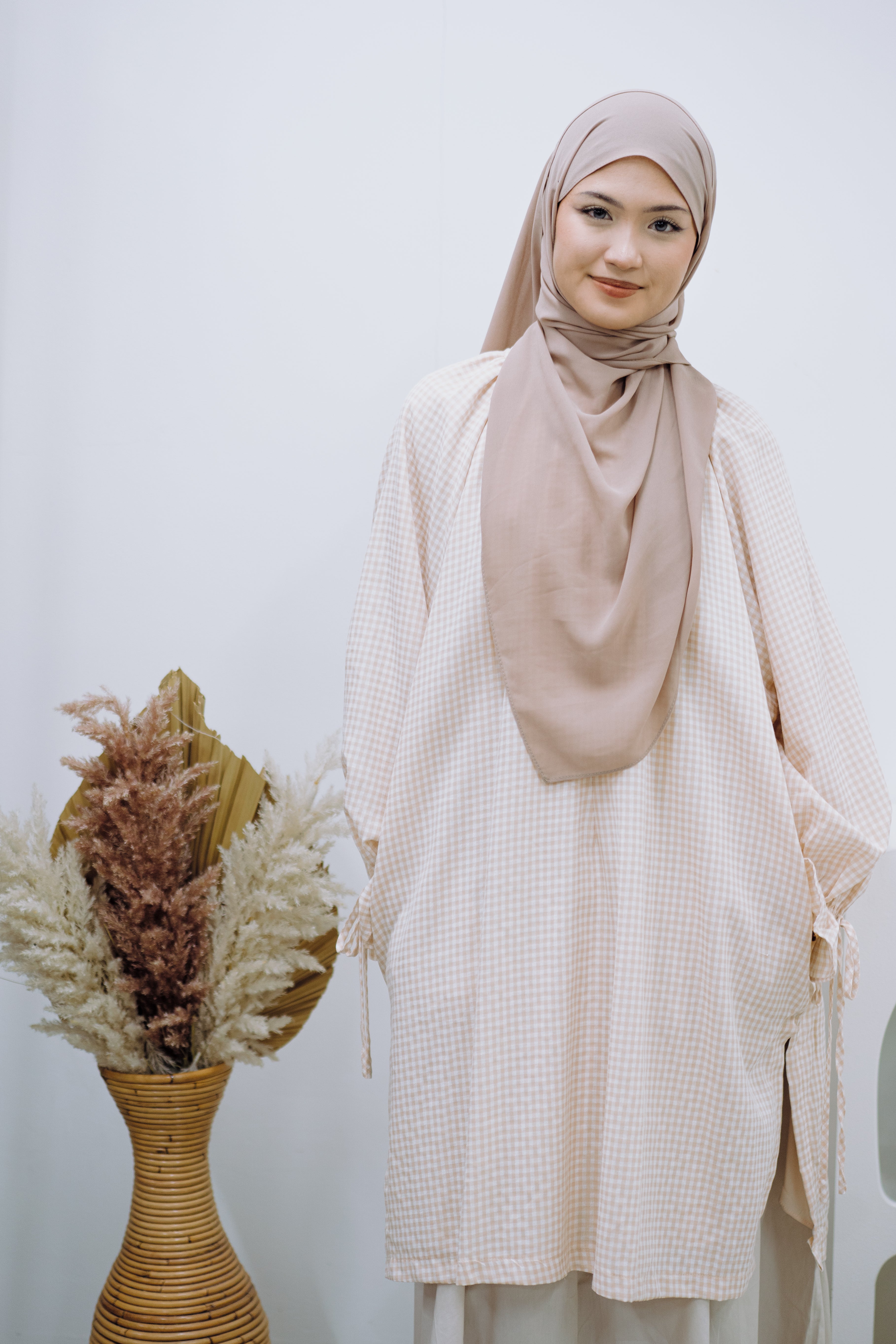 Tunic with Ribbon Gingham HV Label