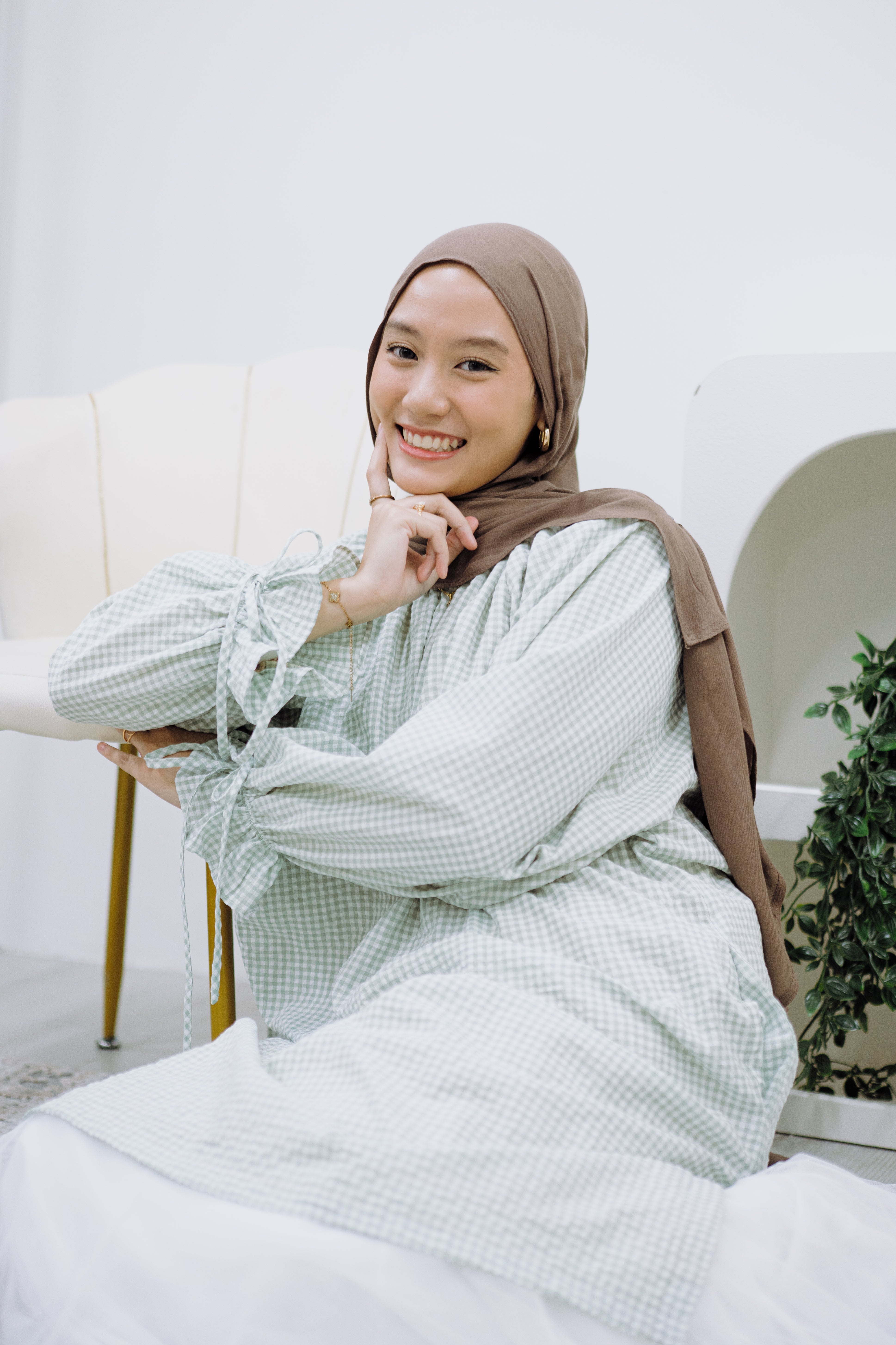 Tunic with Ribbon Gingham HV Label