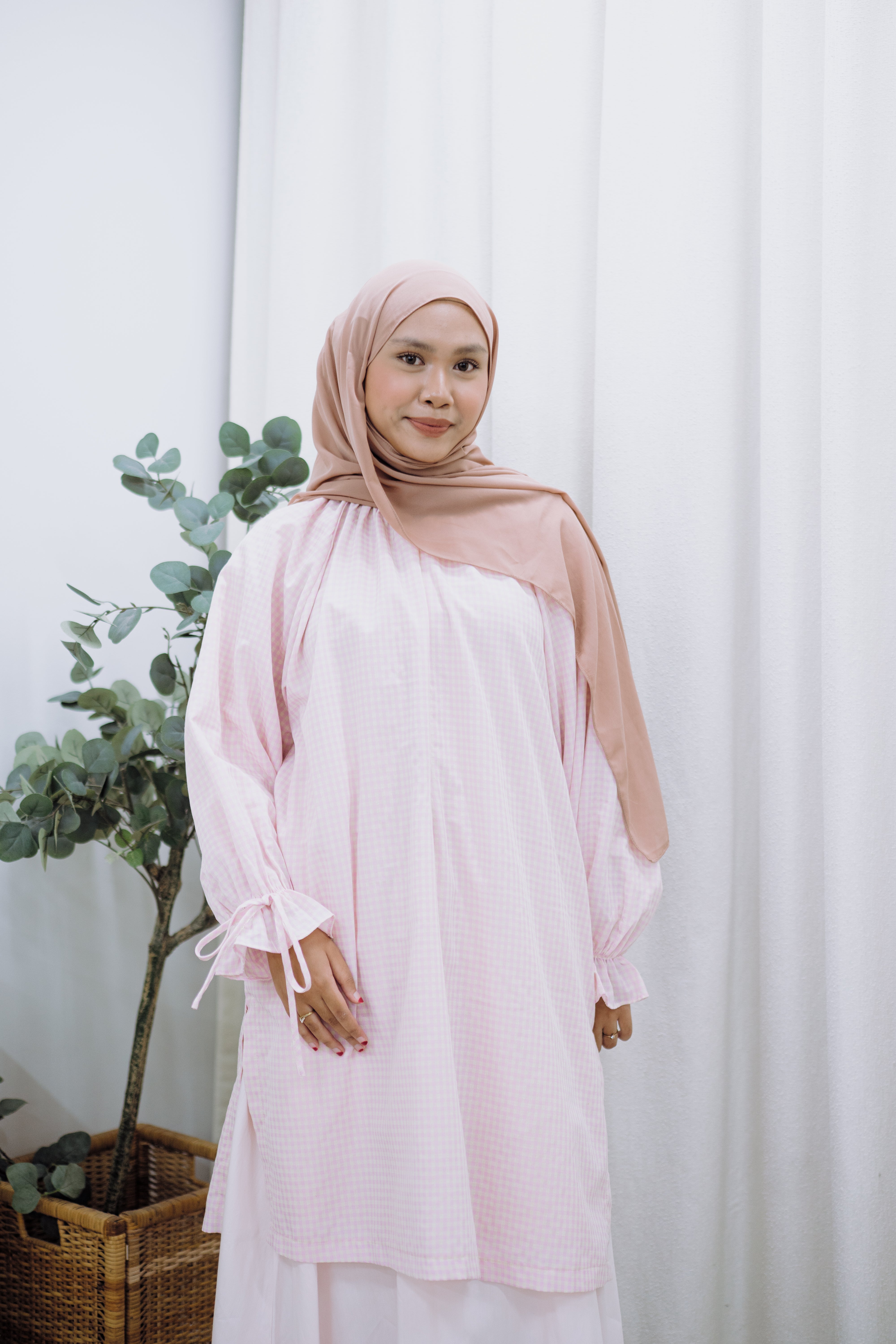 Tunic with Ribbon Gingham HV Label