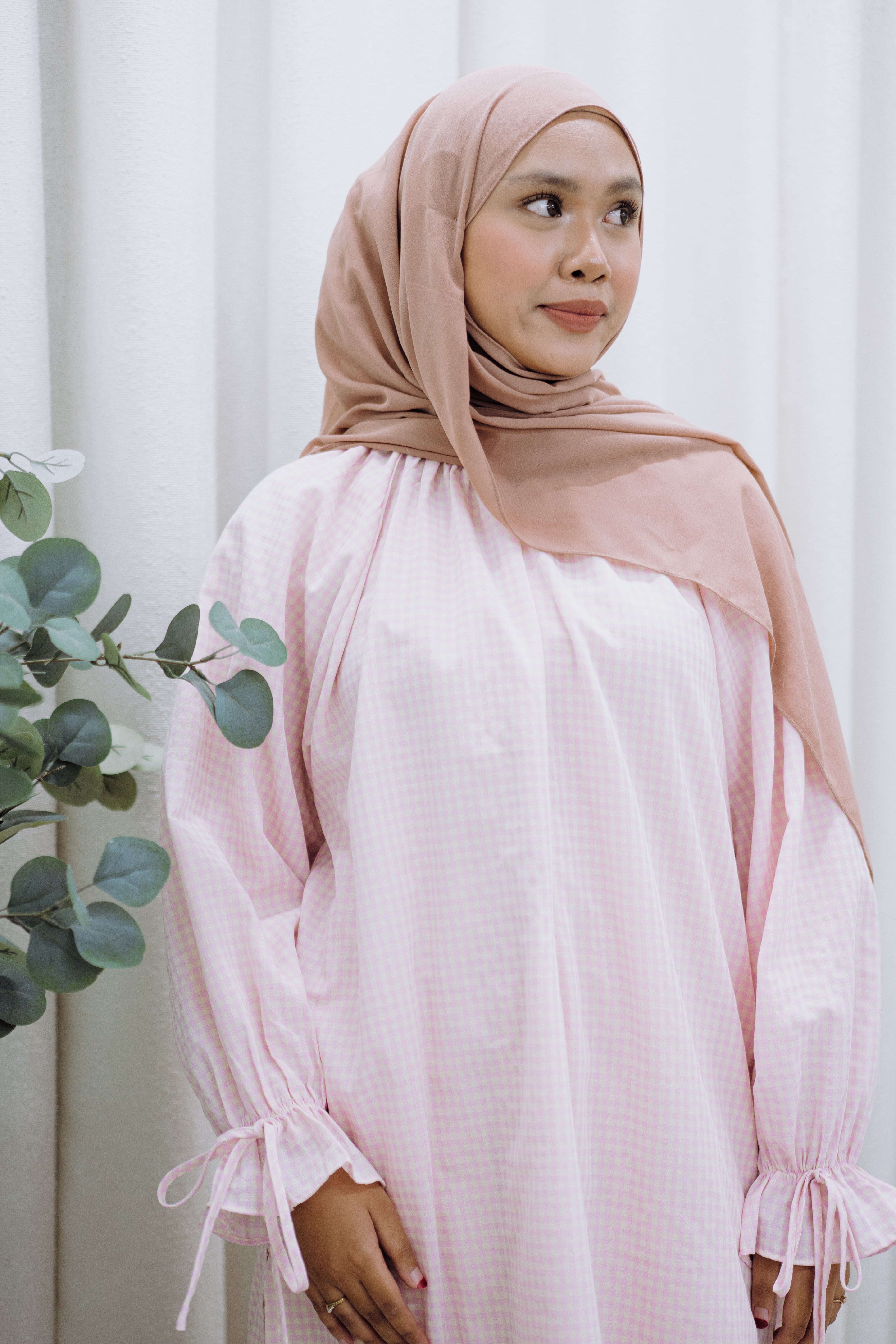 Tunic with Ribbon Gingham HV Label
