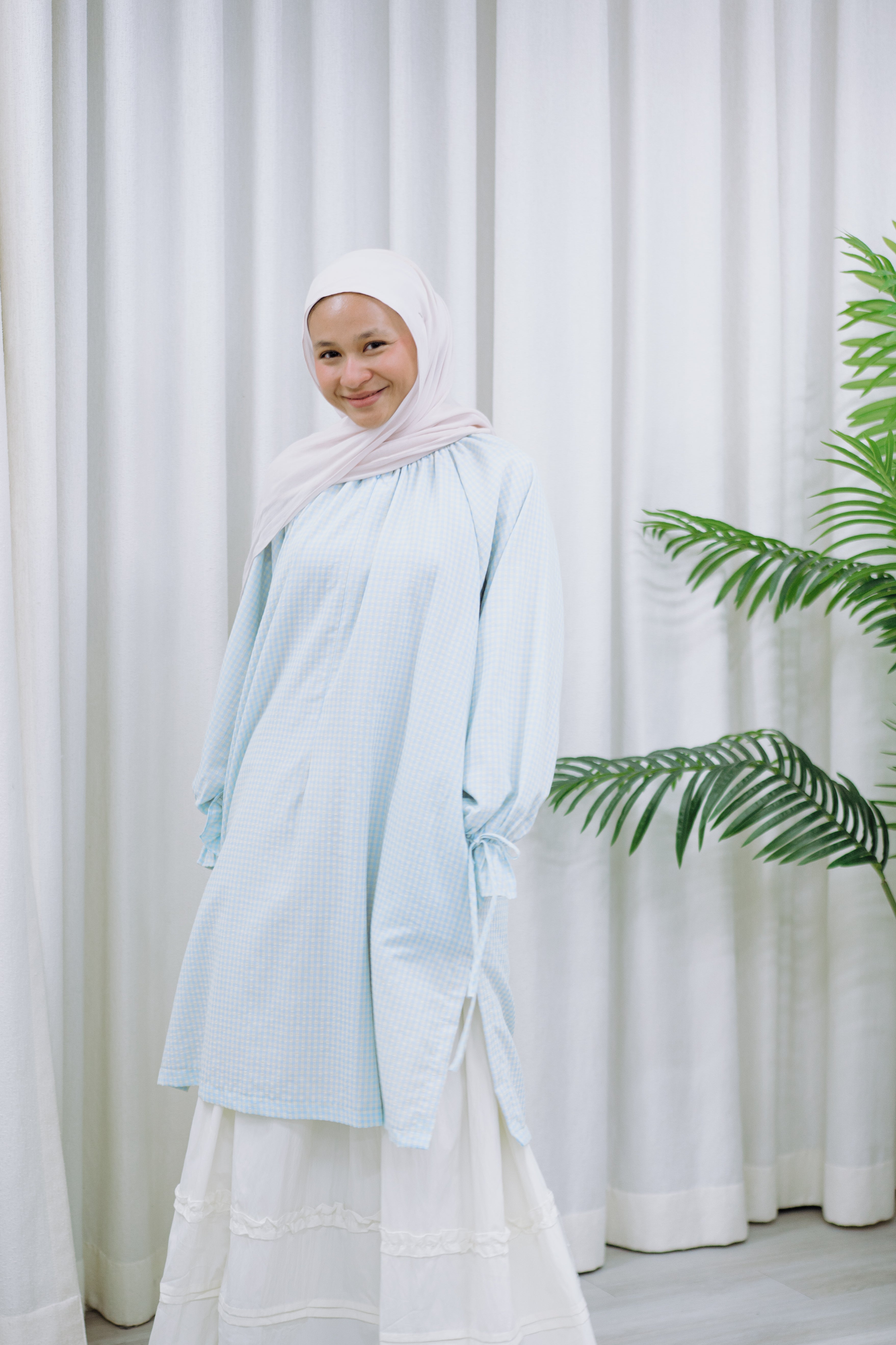 Tunic with Ribbon Gingham HV Label