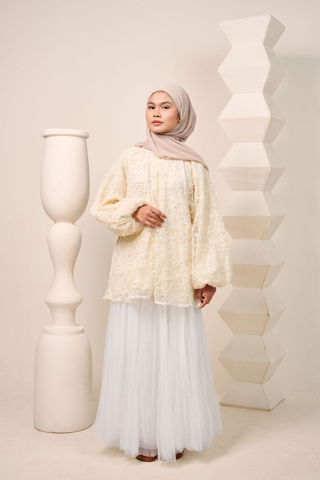 Celestine Blouse Lineup – Pearl Whisper