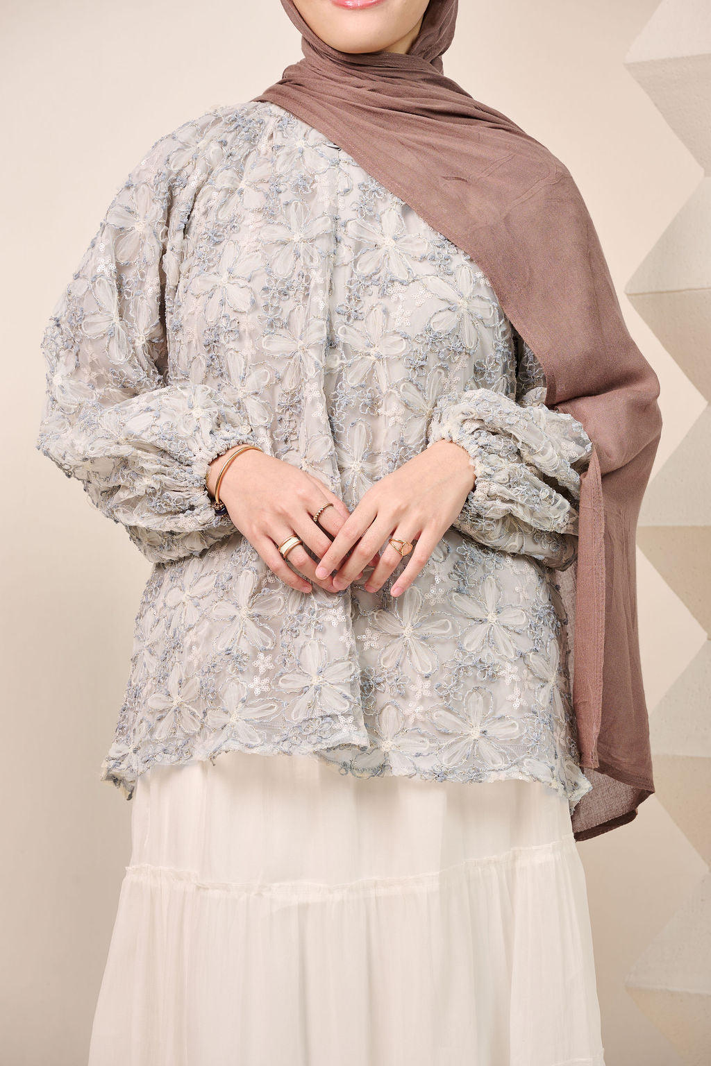 Celestine Blouse Lineup – Pearl Whisper