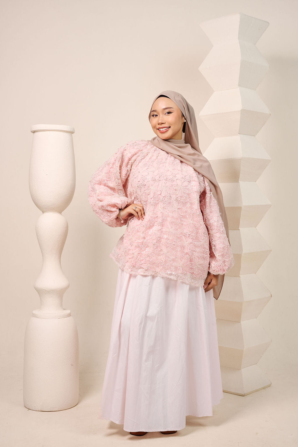 Celestine Blouse Lineup – Pearl Whisper