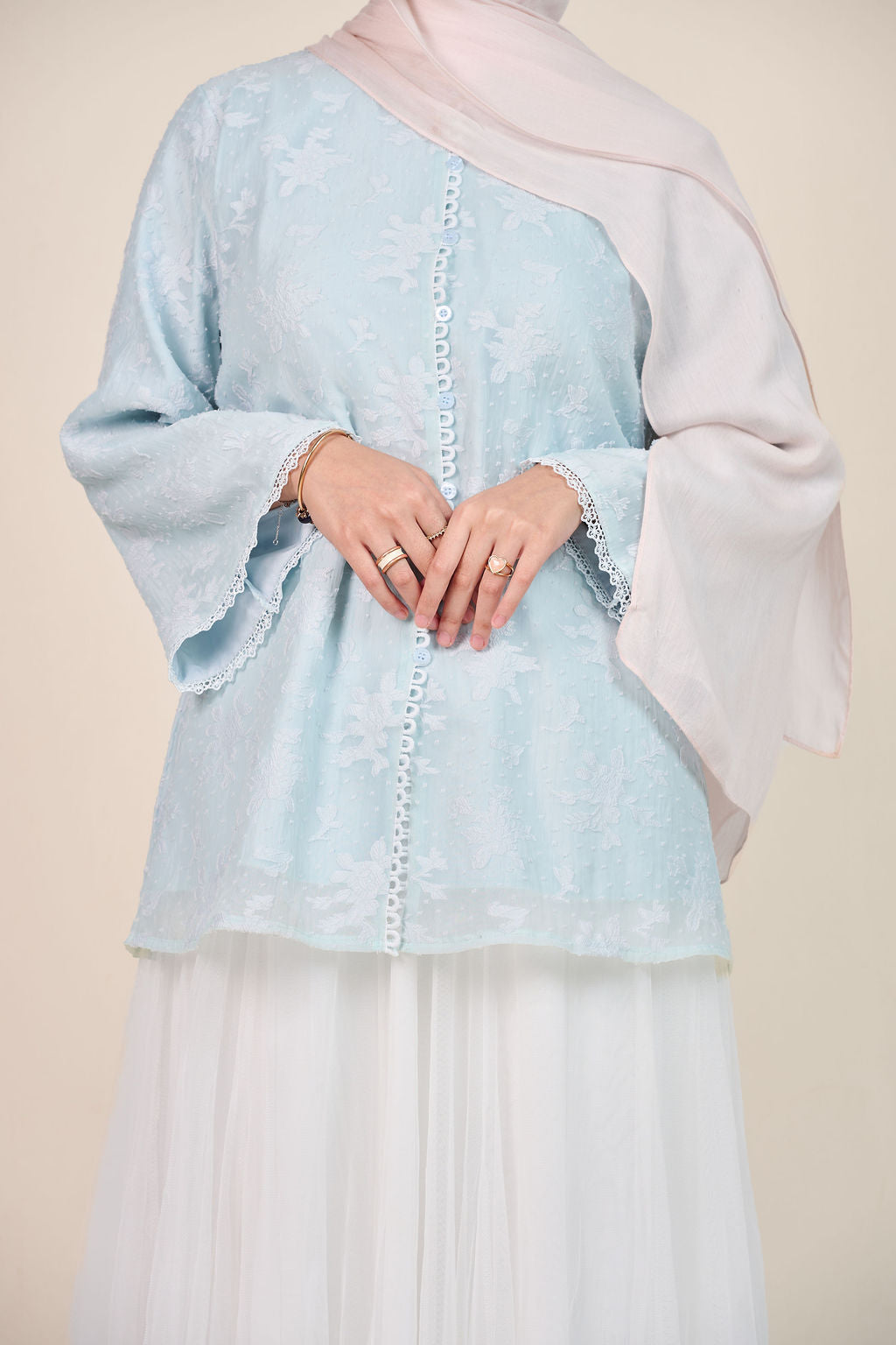 Wanderlace Flare Blouse - Lunaria