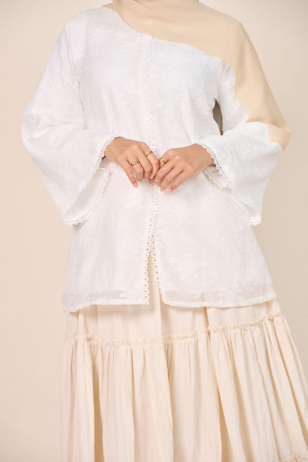 Wanderlace Flare Blouse - Lunaria