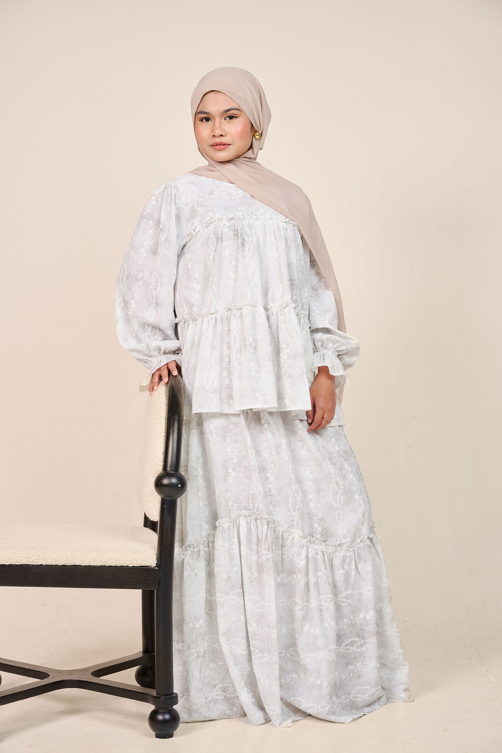 Aurette Ruffle Skirt Set - Pastel Botanica
