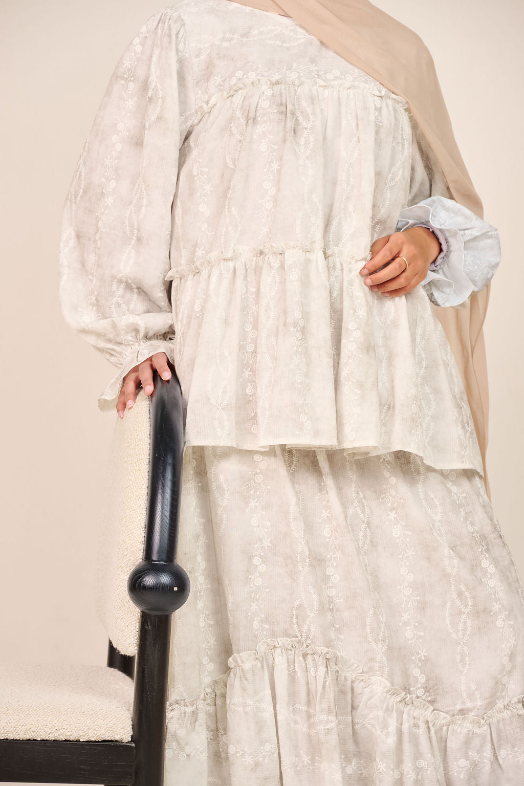 Aurette Ruffle Skirt Set - Pastel Botanica