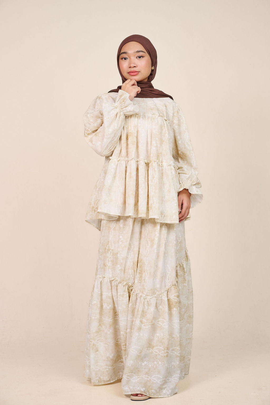 Aurette Ruffle Skirt Set - Pastel Botanica
