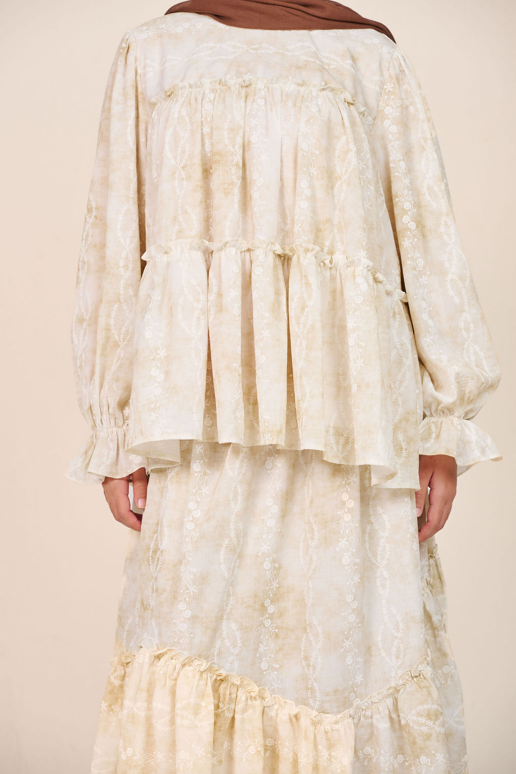 Aurette Ruffle Skirt Set - Pastel Botanica