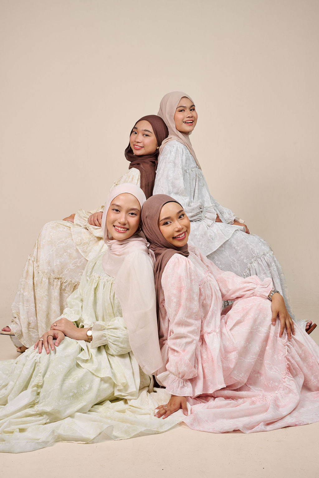 Aurette Ruffle Skirt Set - Pastel Botanica