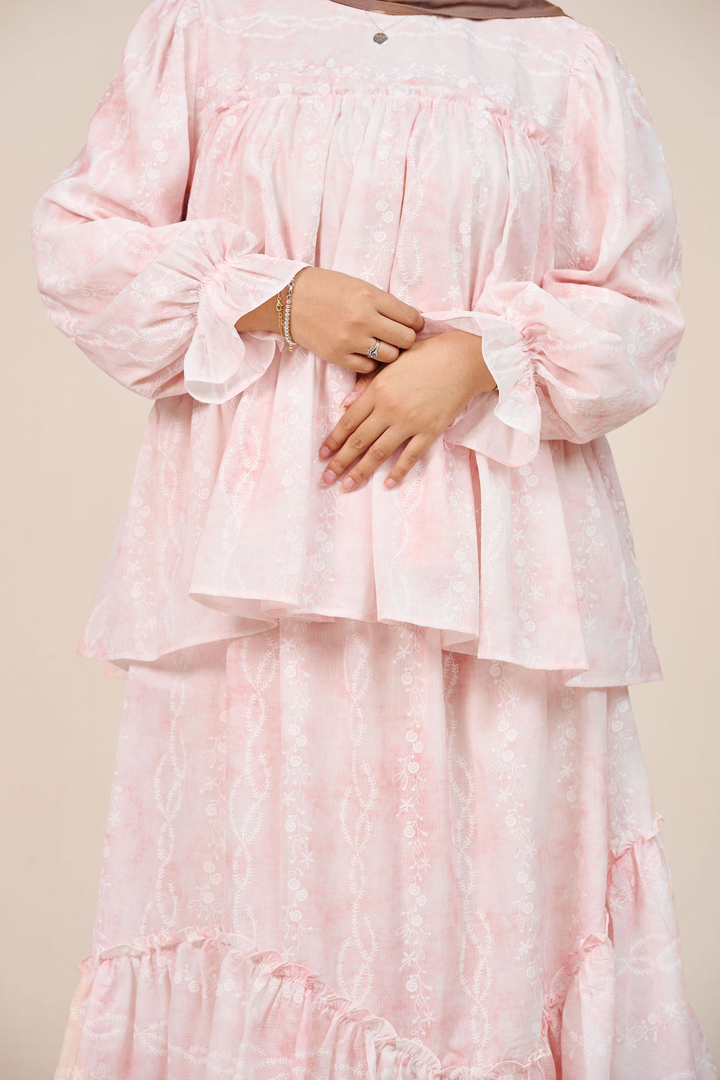 Aurette Ruffle Skirt Set - Pastel Botanica