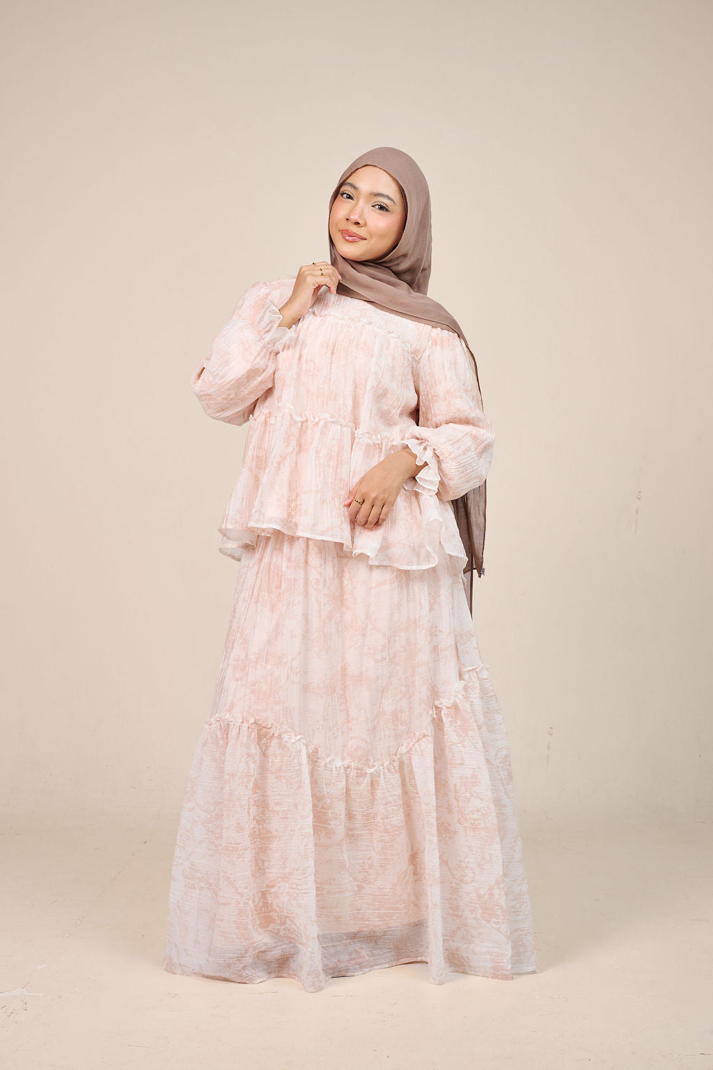 Aurette Ruffle Skirt Set - Fleur Mist