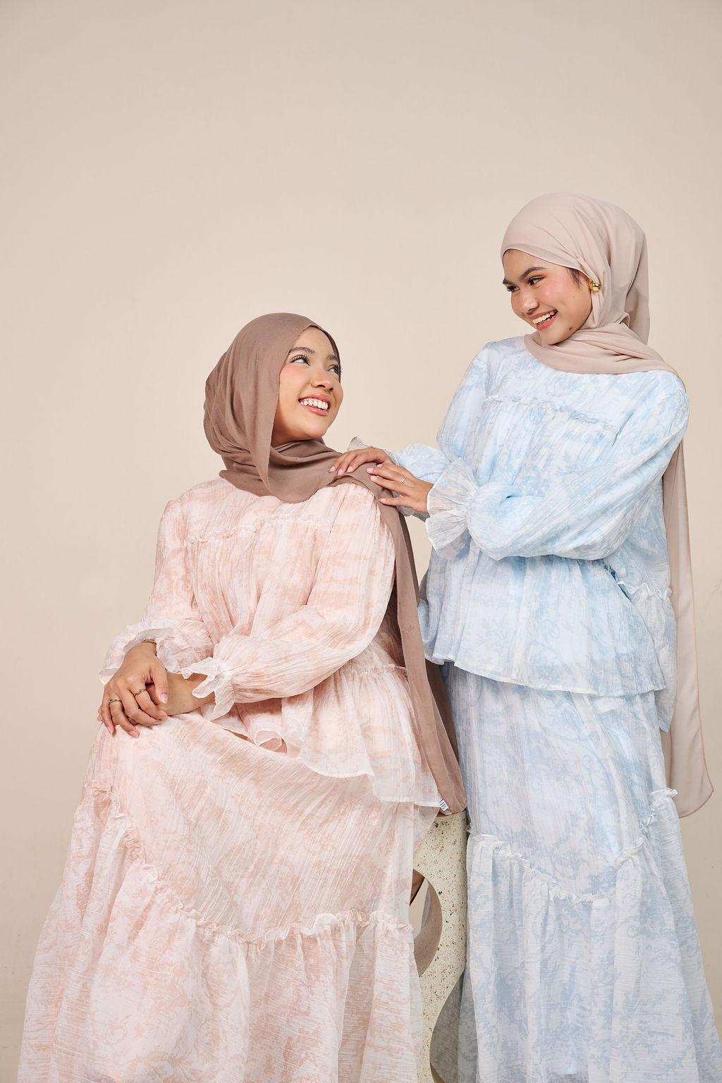 Aurette Ruffle Skirt Set - Fleur Mist
