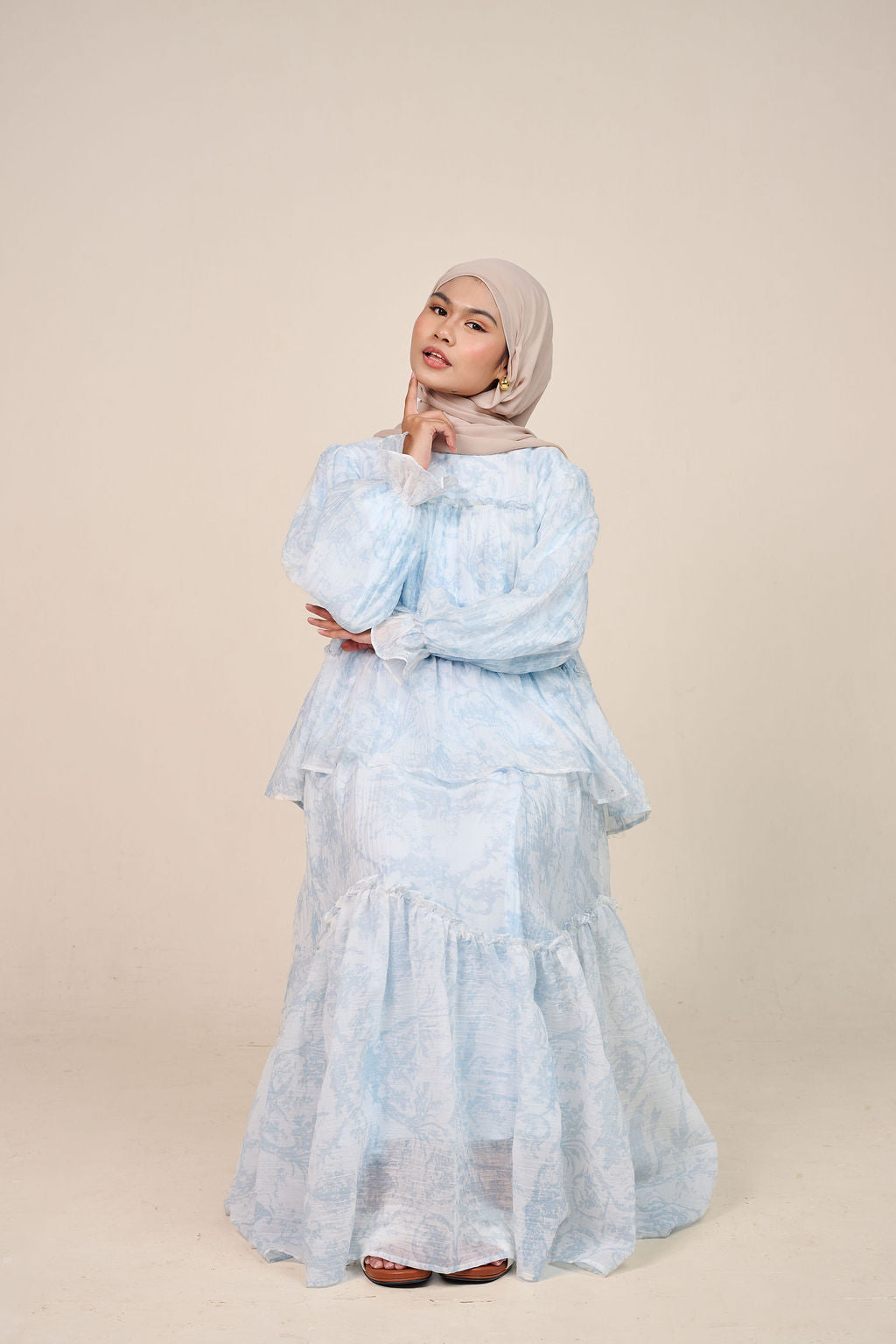 Aurette Ruffle Skirt Set - Fleur Mist
