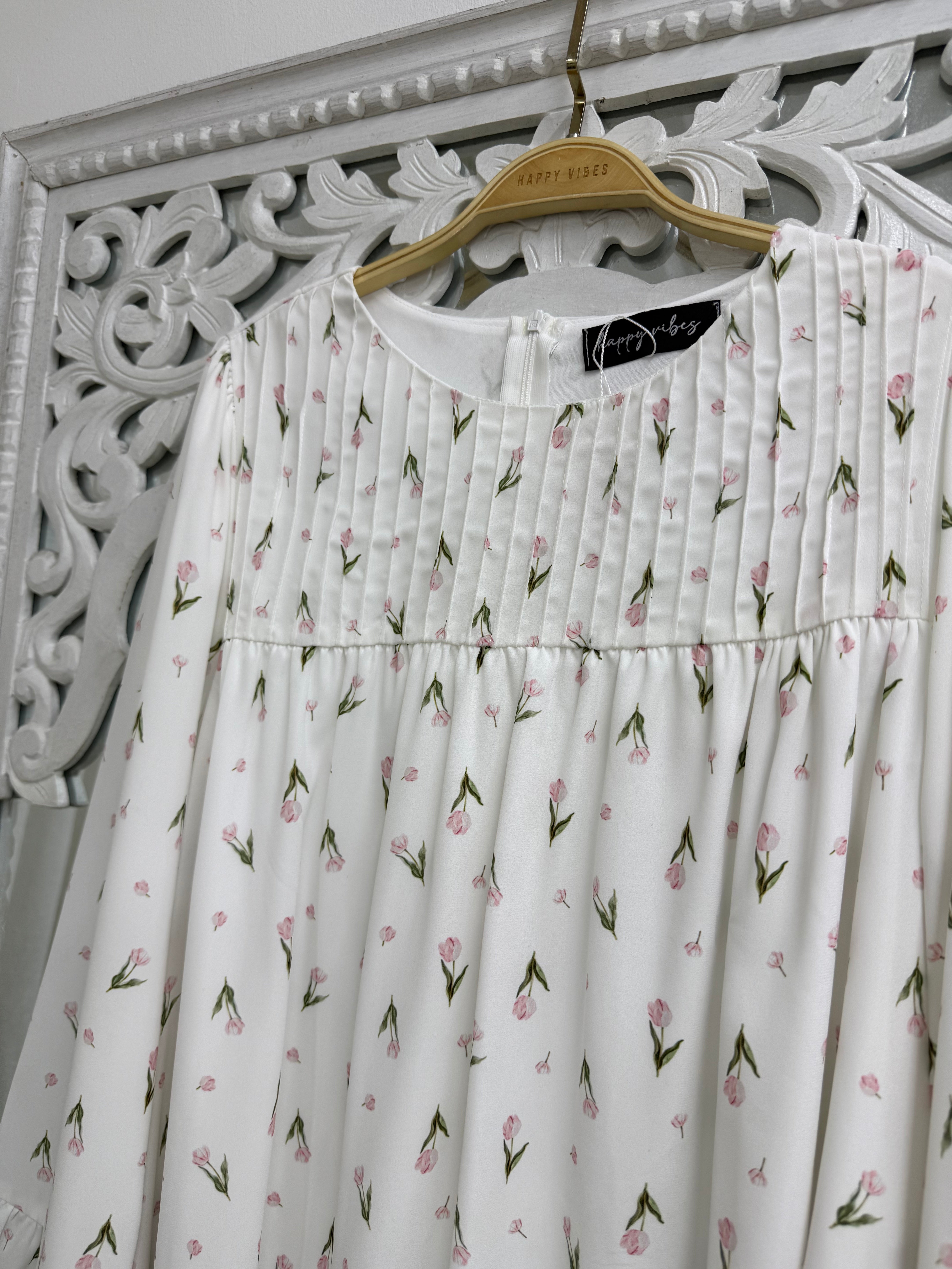 Ethereal Printed Flounce Top