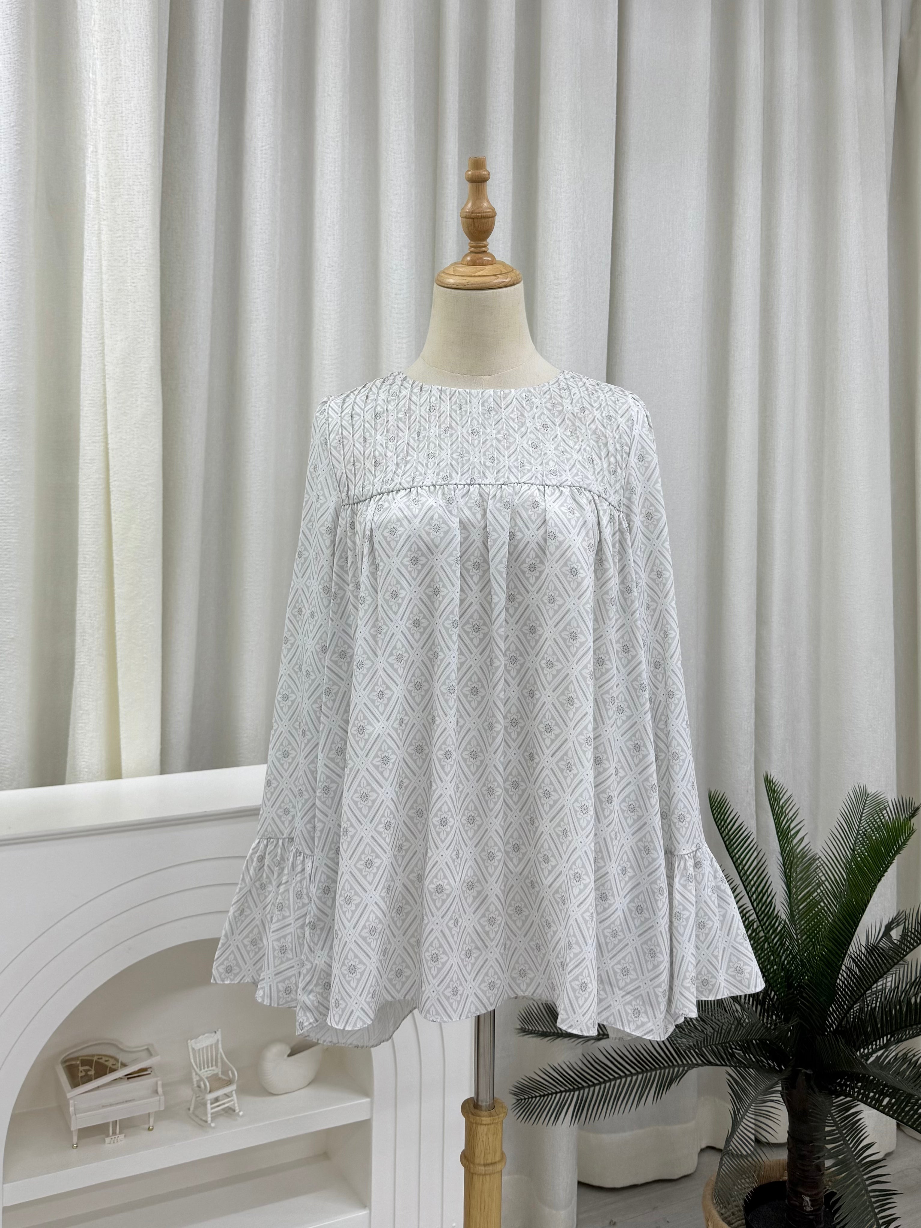 Ethereal Printed Flounce Top