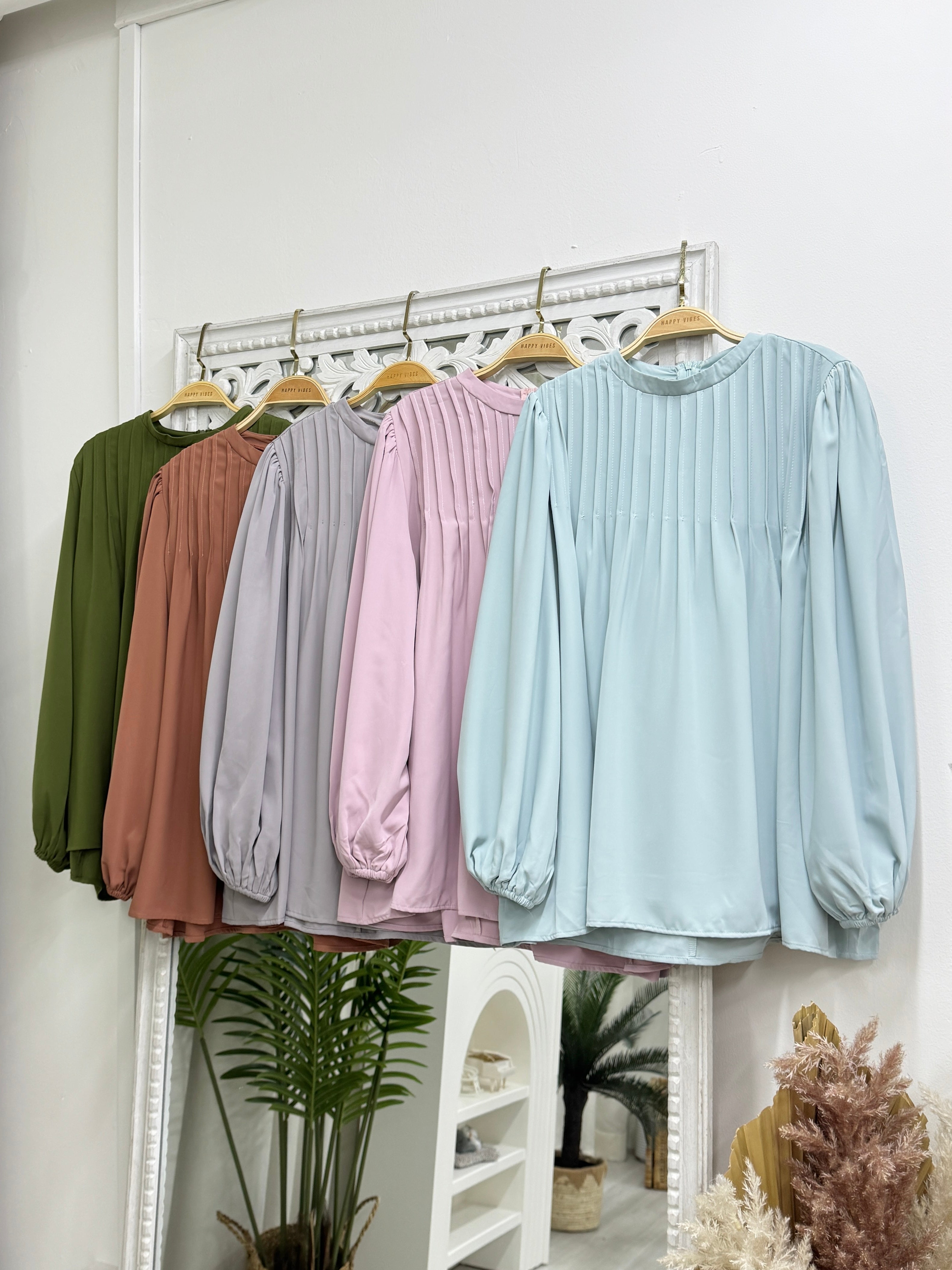 Rina Pleats Polyester Top Soft