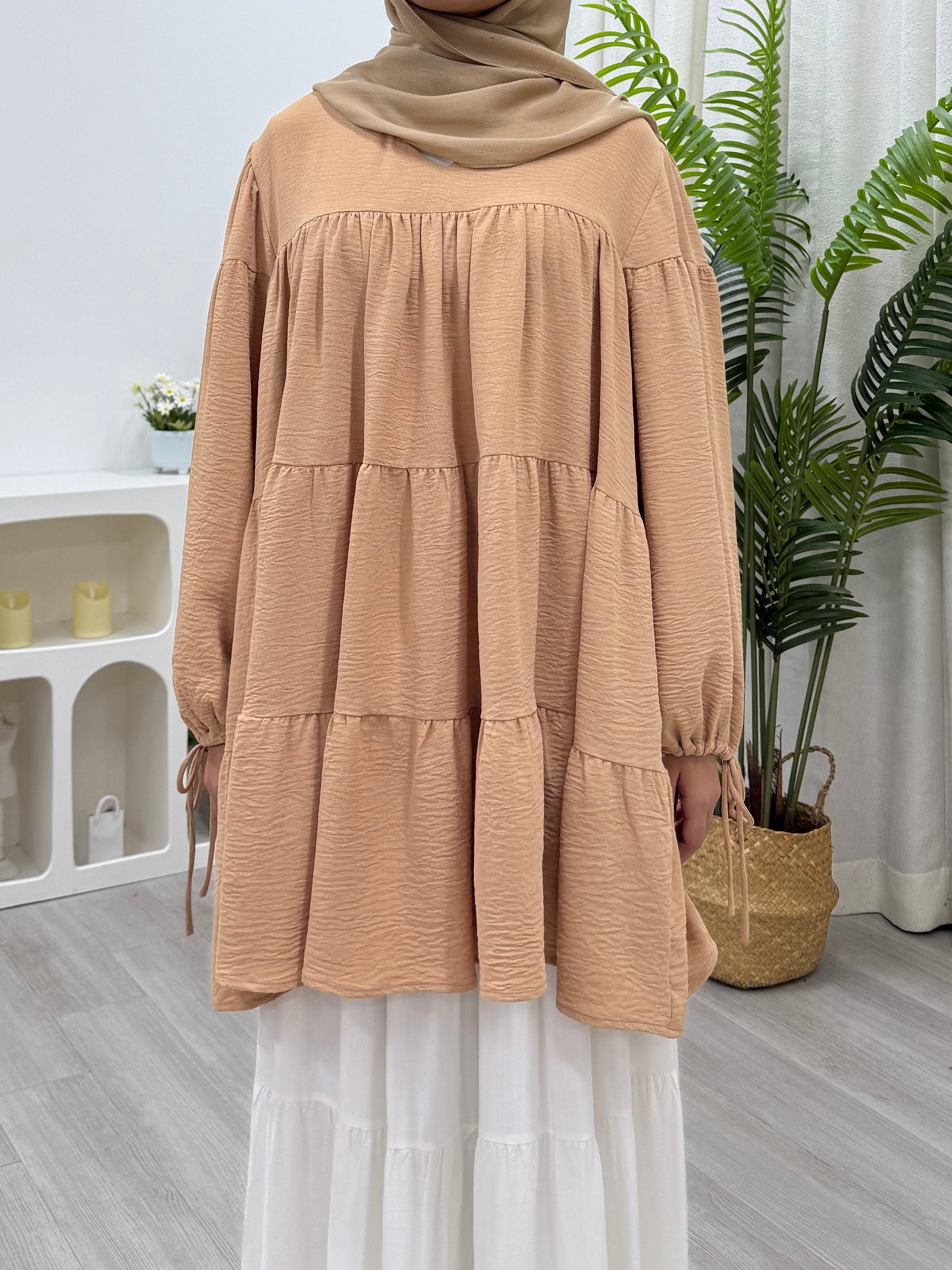 Ellie Tiered Tunic - Crinkle HV Label