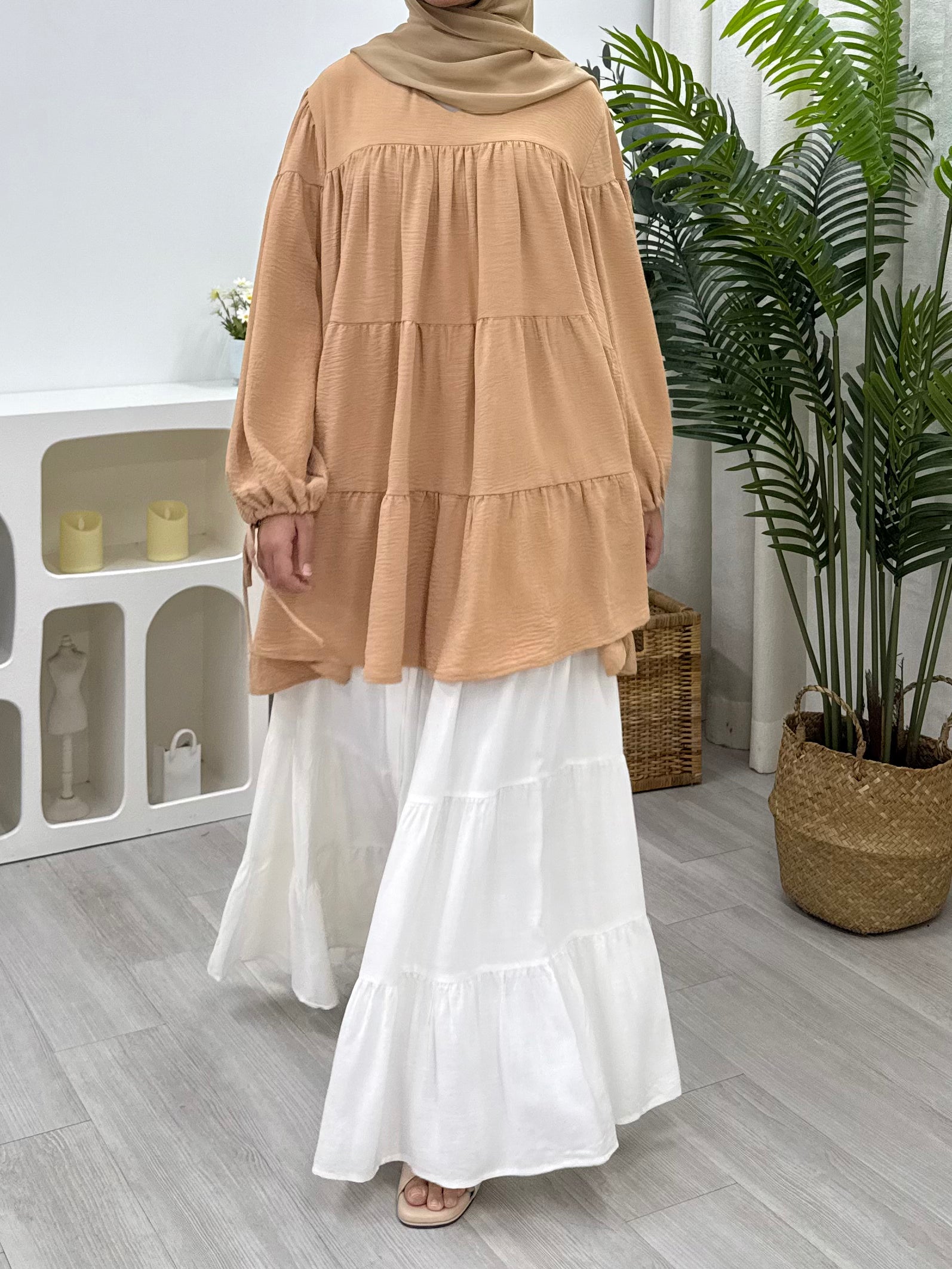 Ellie Tiered Tunic - Crinkle HV Label