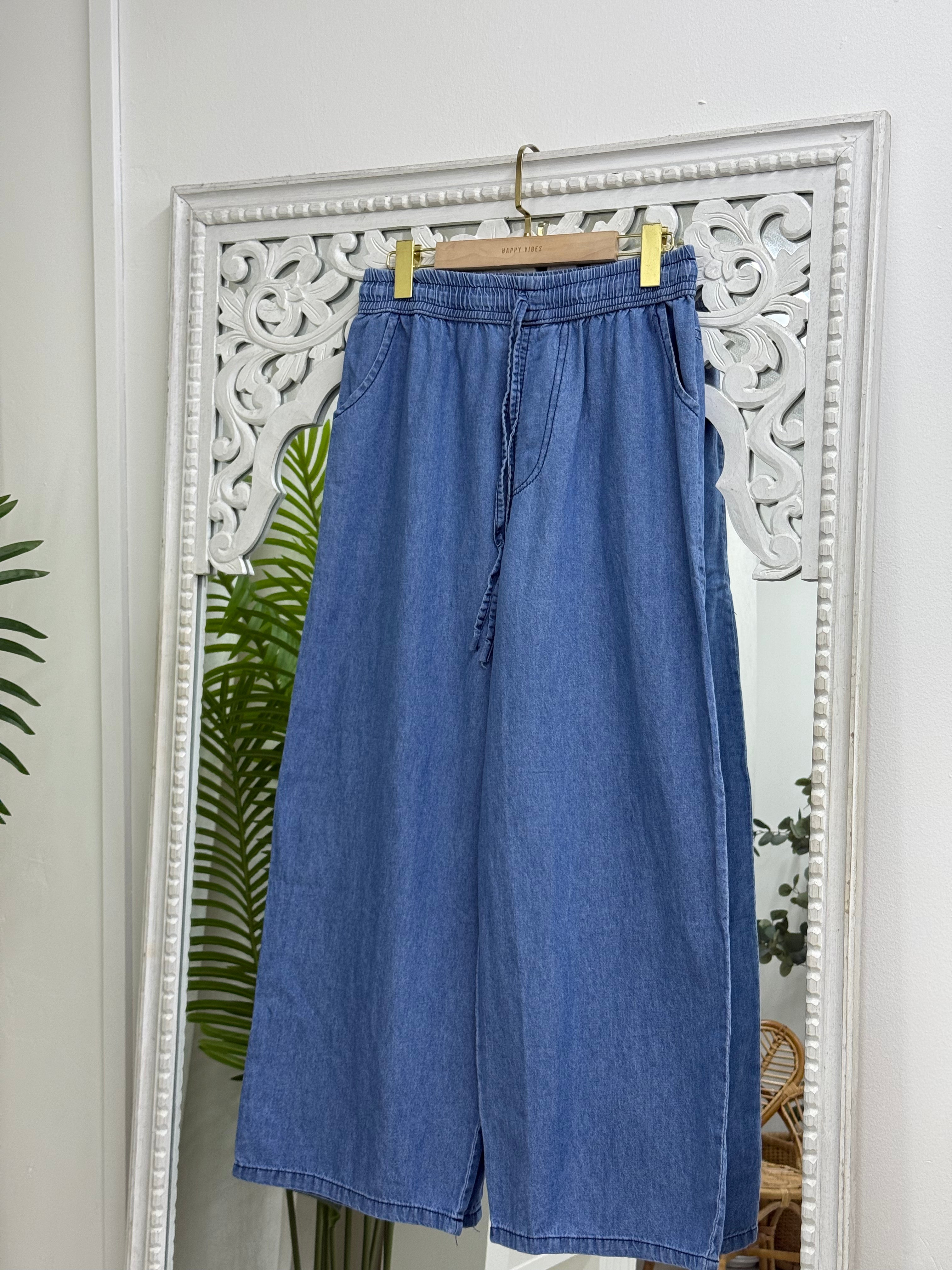 Denim Straight Pants Casual