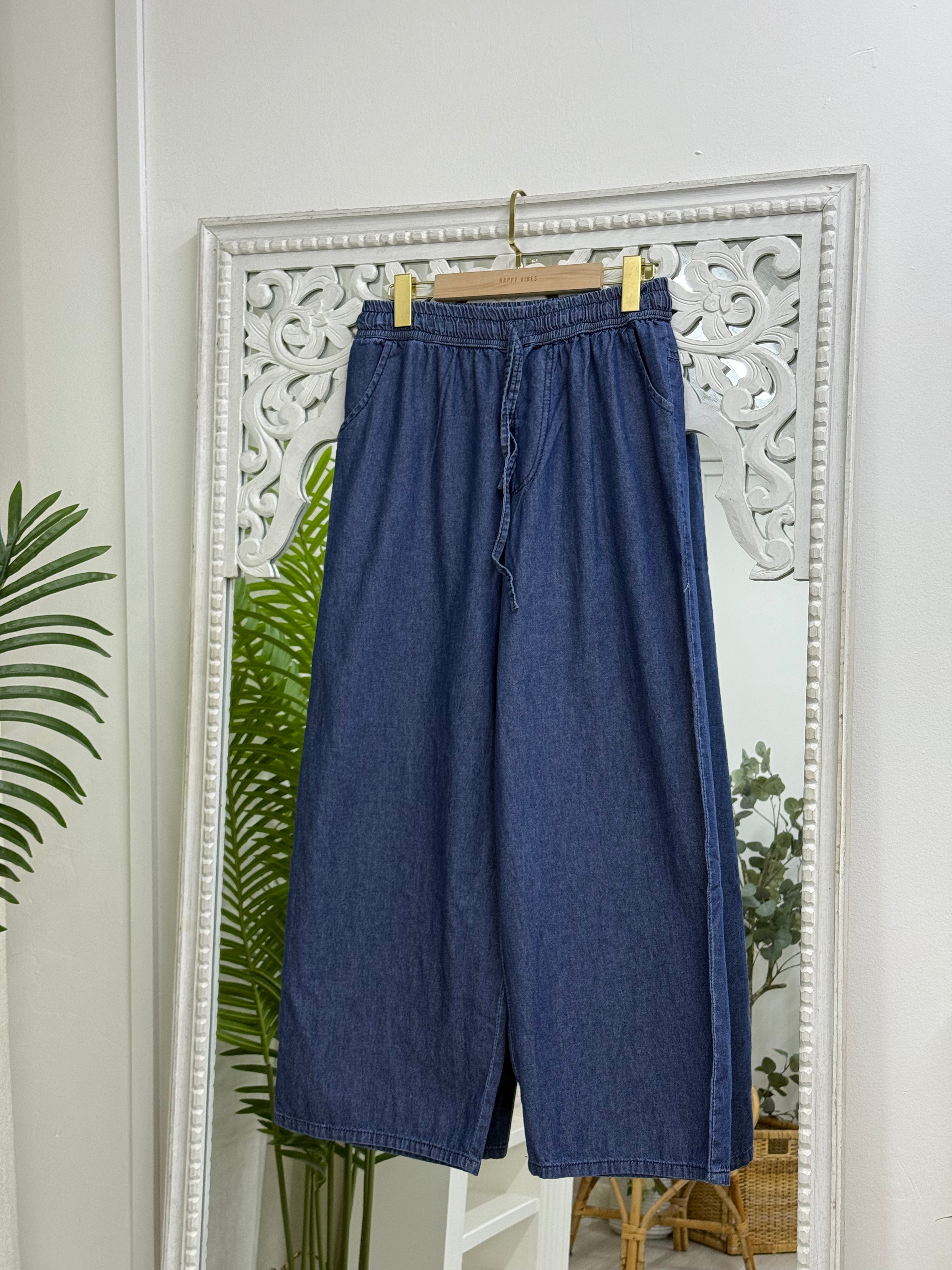 Denim Straight Pants Casual