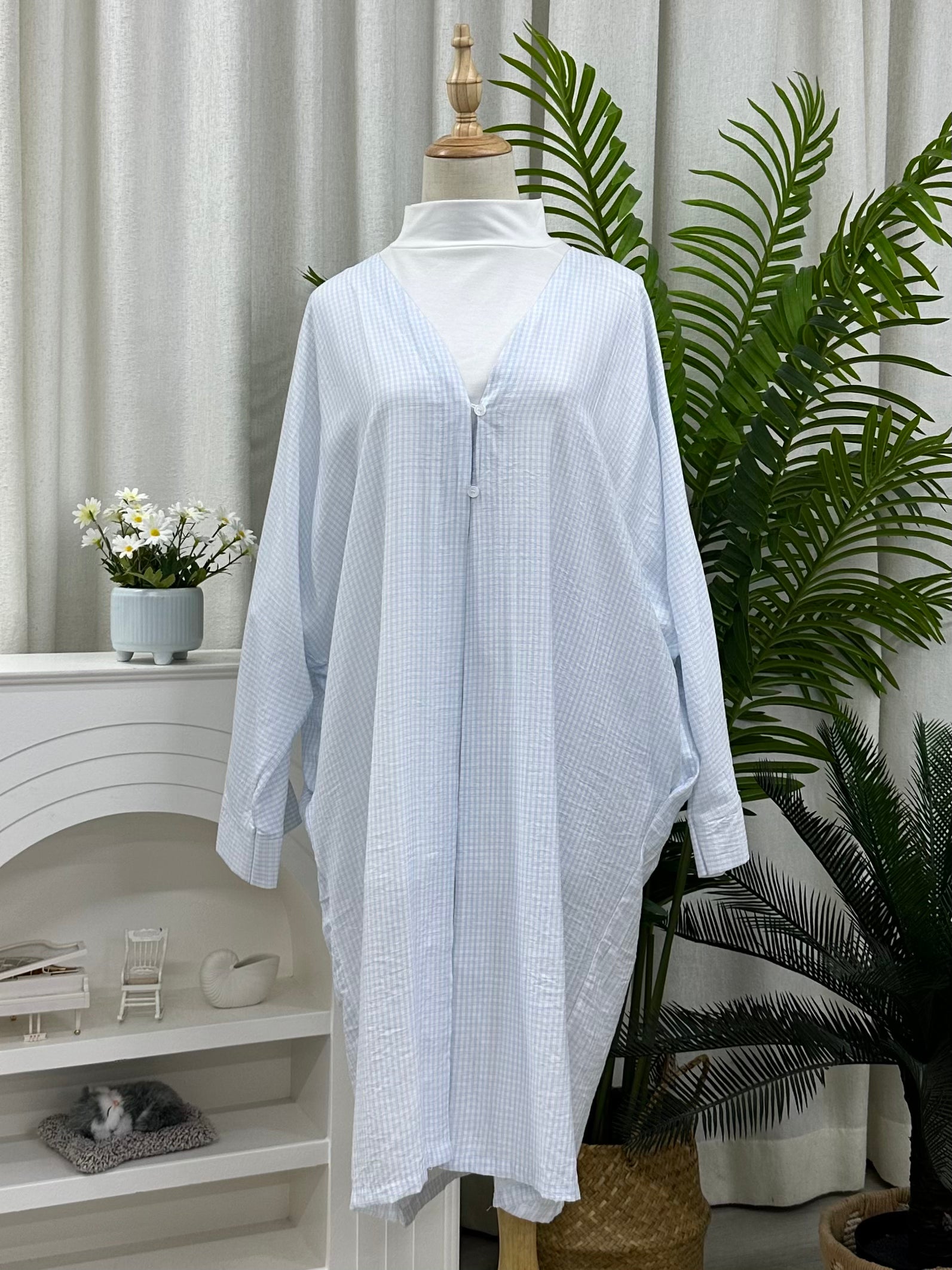 Nayli Plaid Tunic - Outerwear