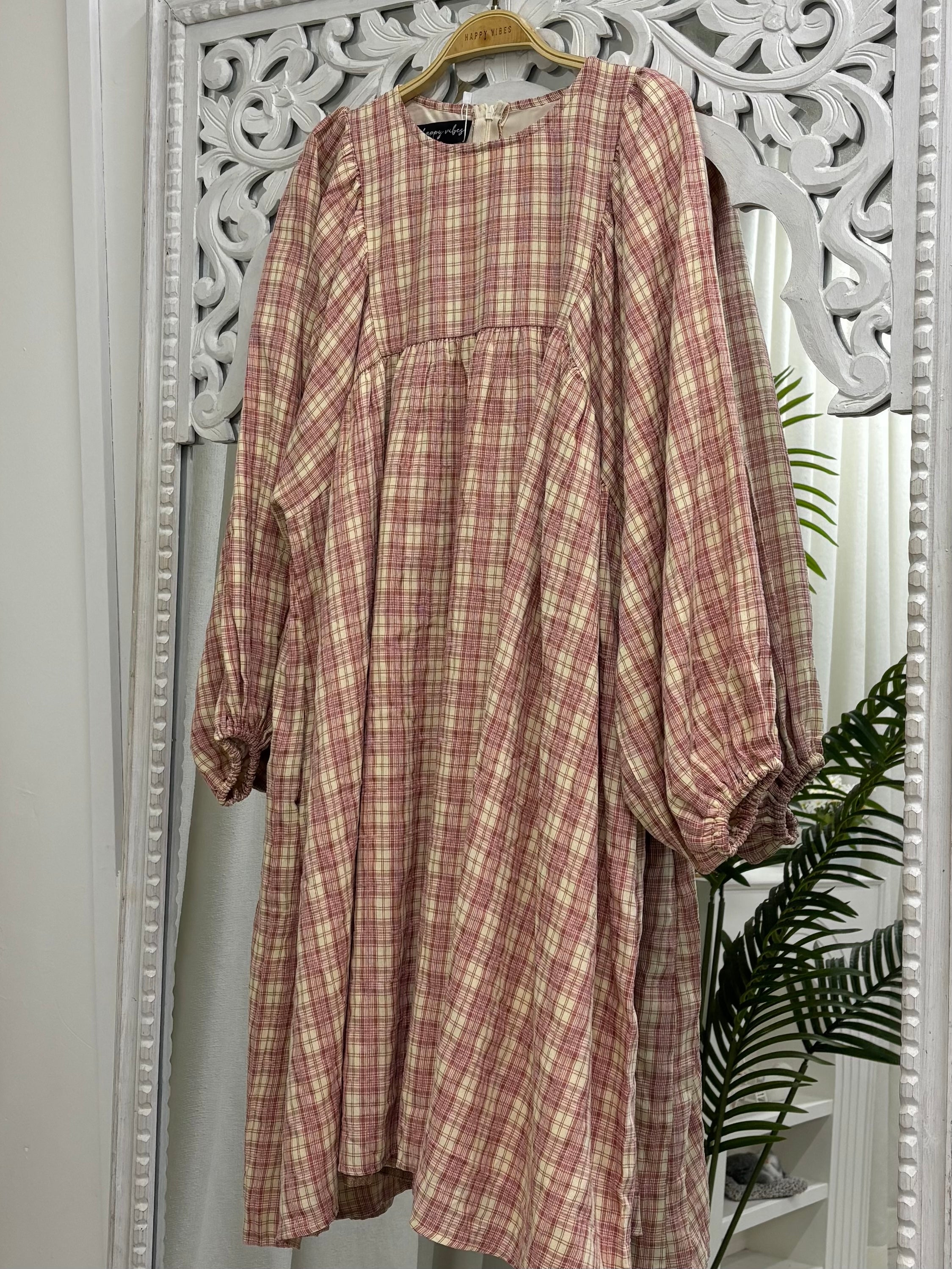 Babydoll Tunic - Check and Plaid