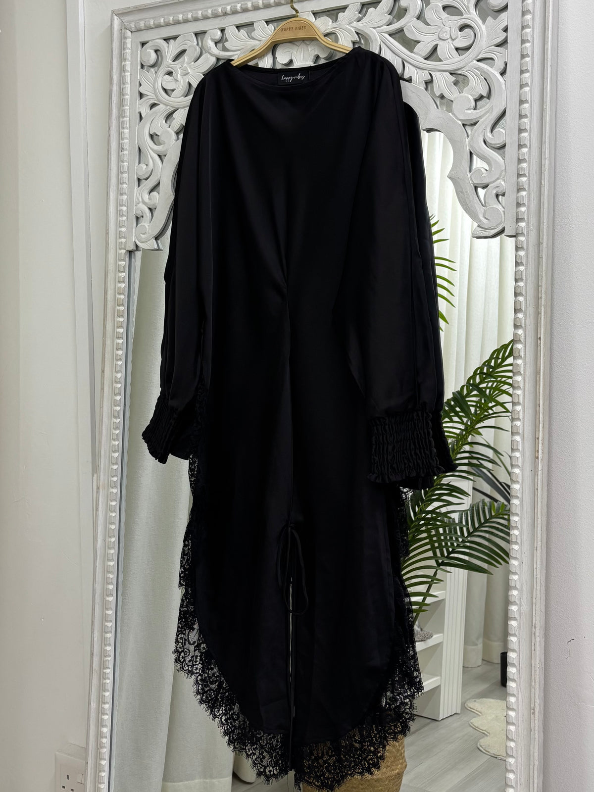 Amora Lace Satin Top HV Label