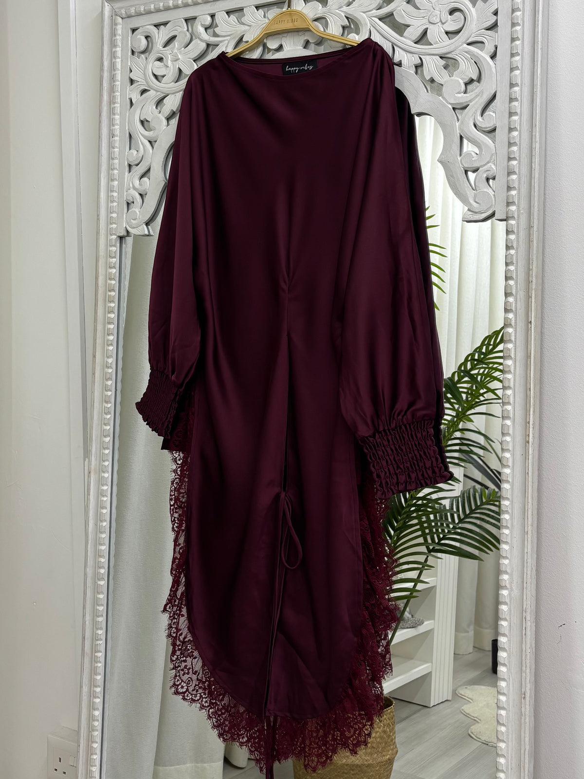 Amora Lace Satin Top HV Label