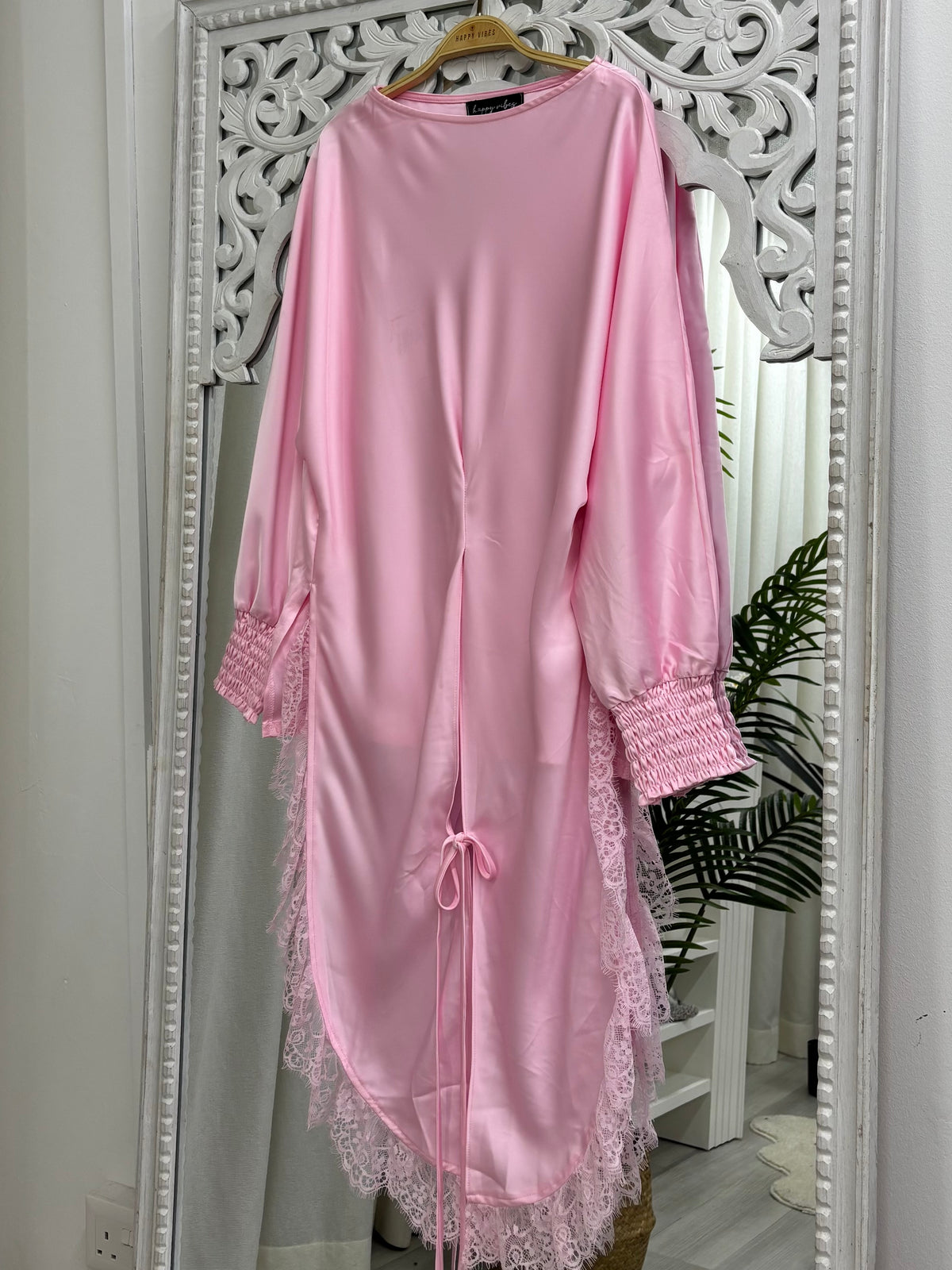 Amora Lace Satin Top HV Label
