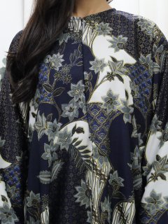Oversized Batik Midi Tunic