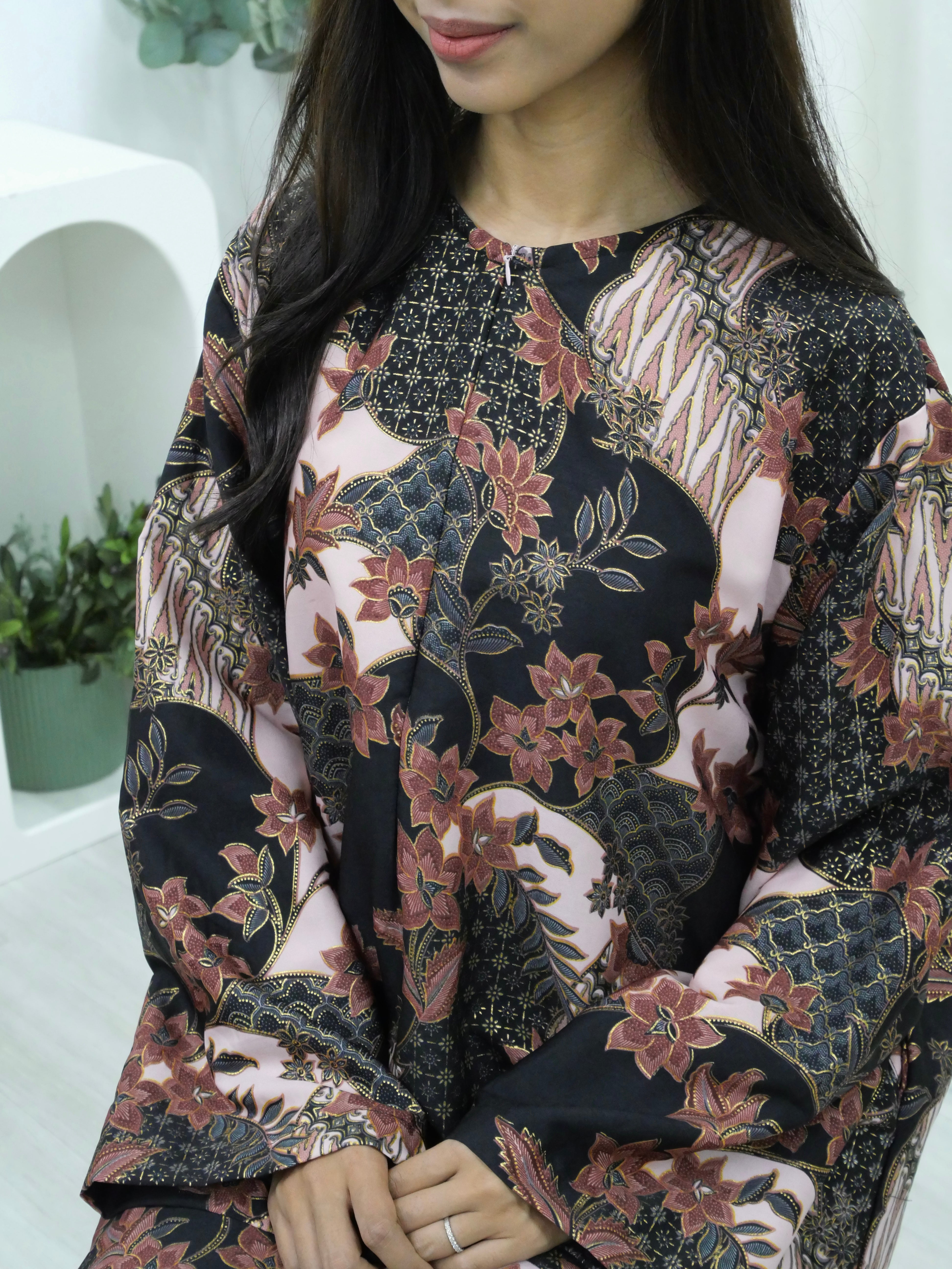 Oversized Batik Midi Tunic