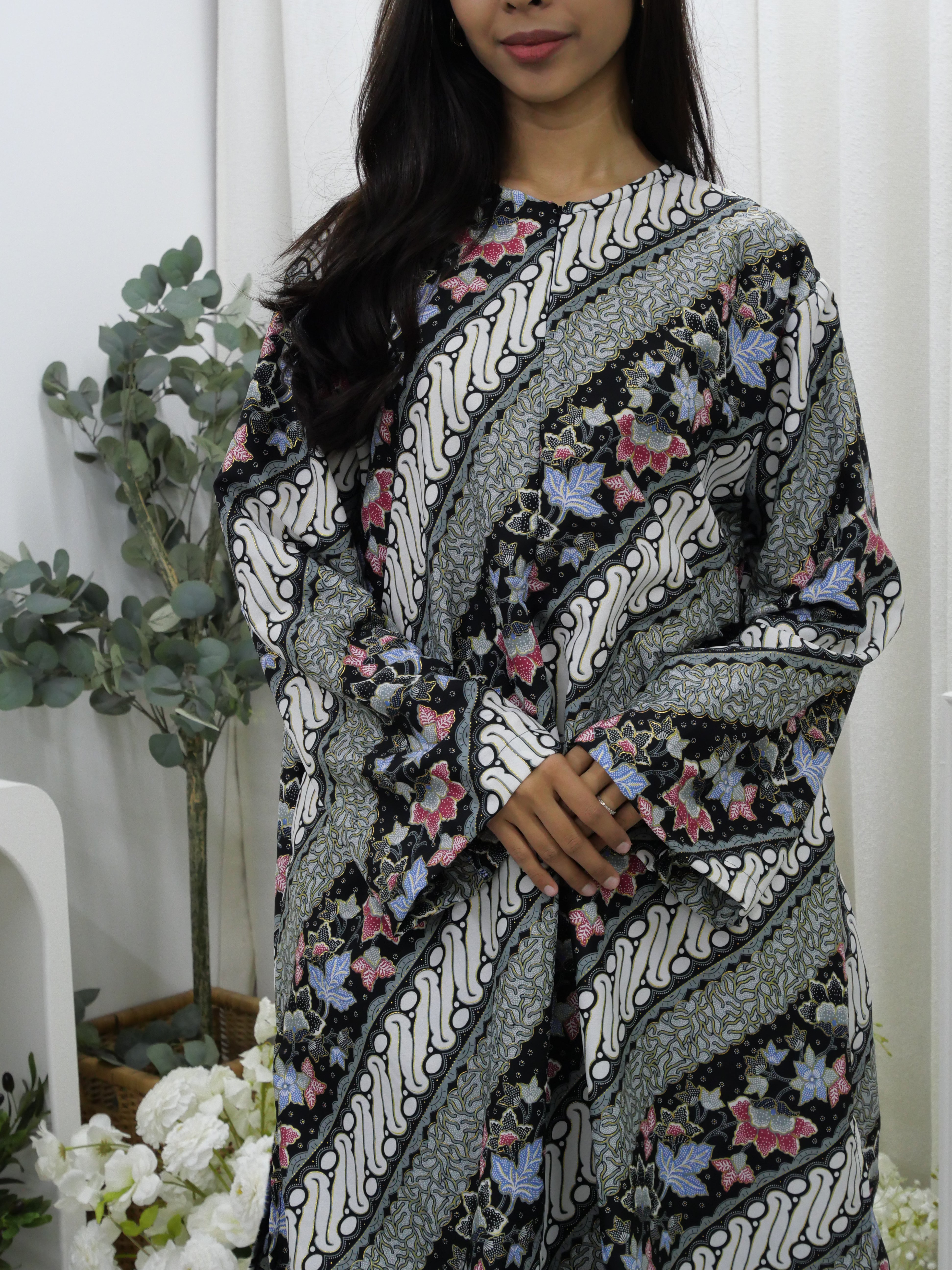 Oversized Batik Midi Tunic
