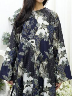 Oversized Batik Midi Tunic