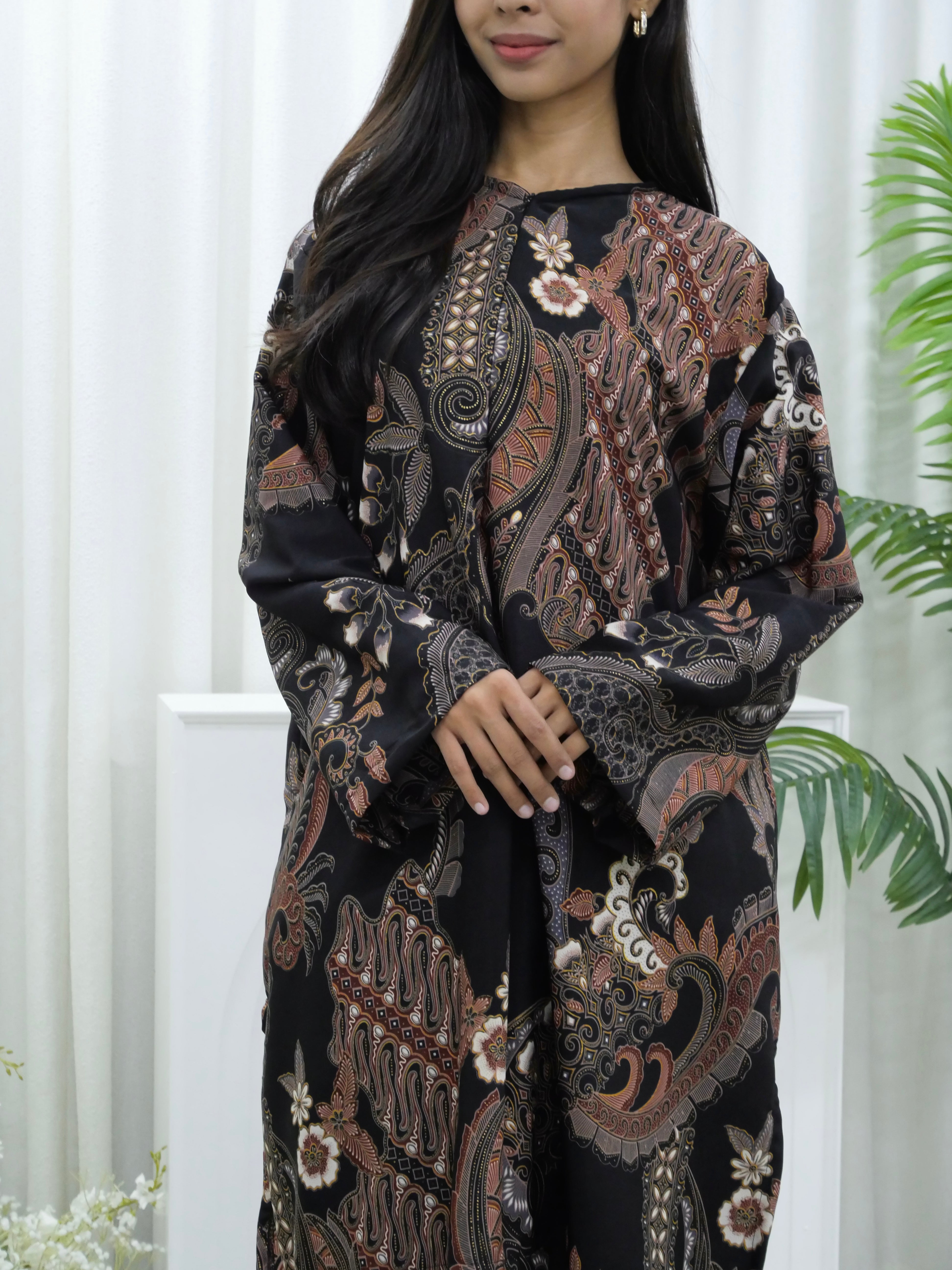 Oversized Batik Midi Tunic