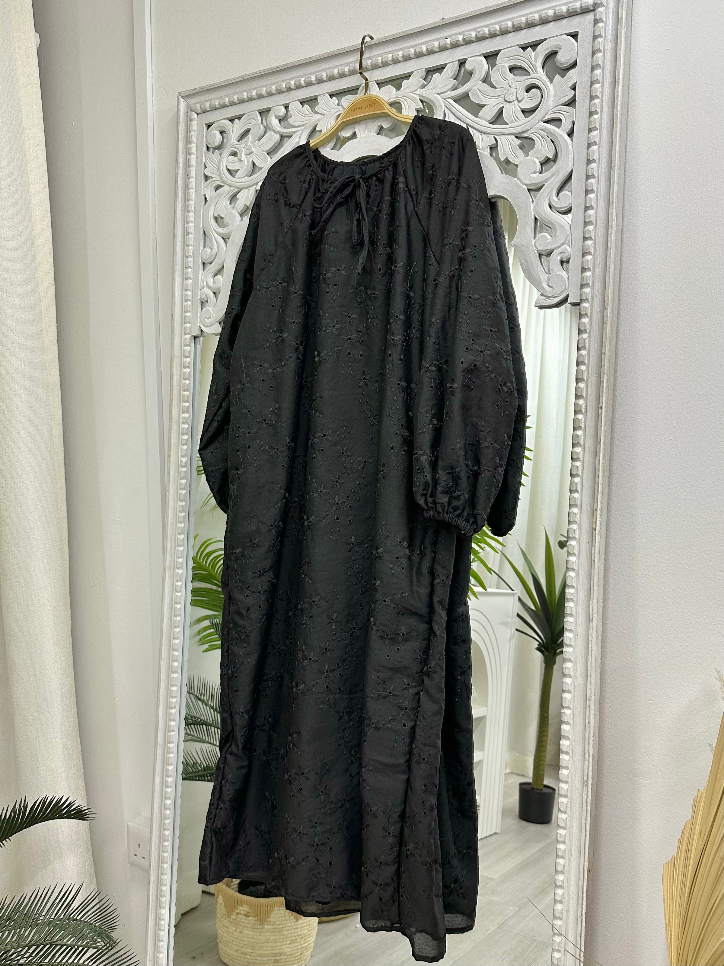 Ixora Eyelet String Midi Dress