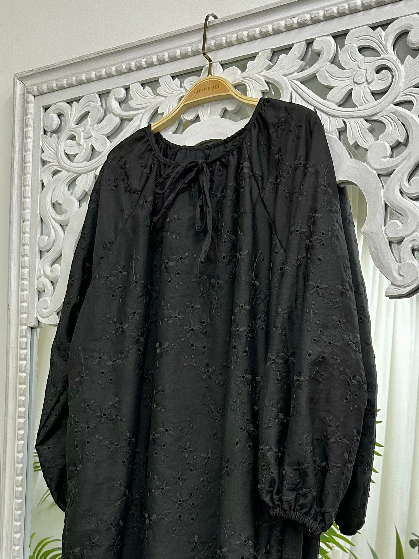 Ixora Eyelet String Midi Dress