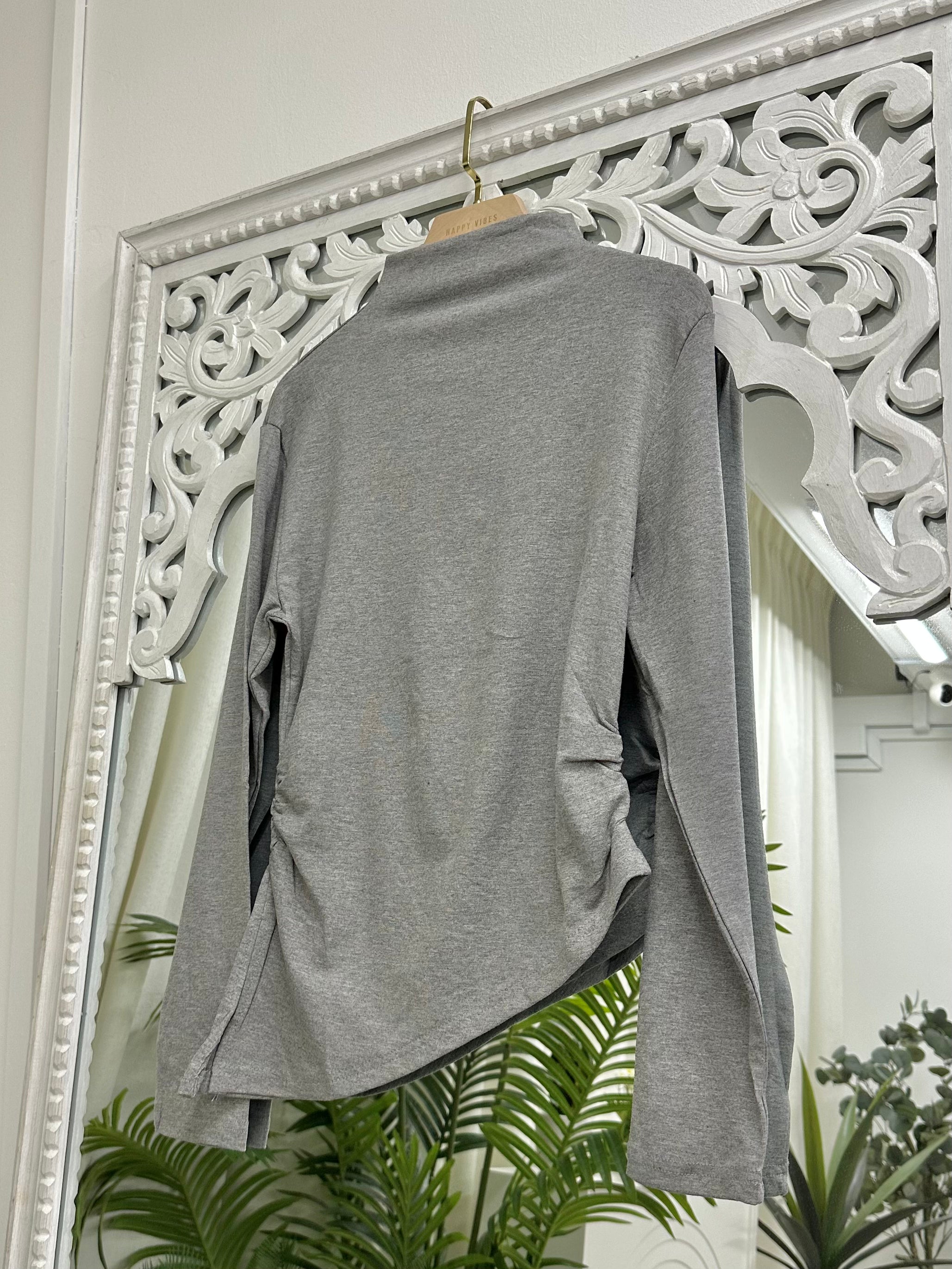 Asymmetrical Side Ruched Top